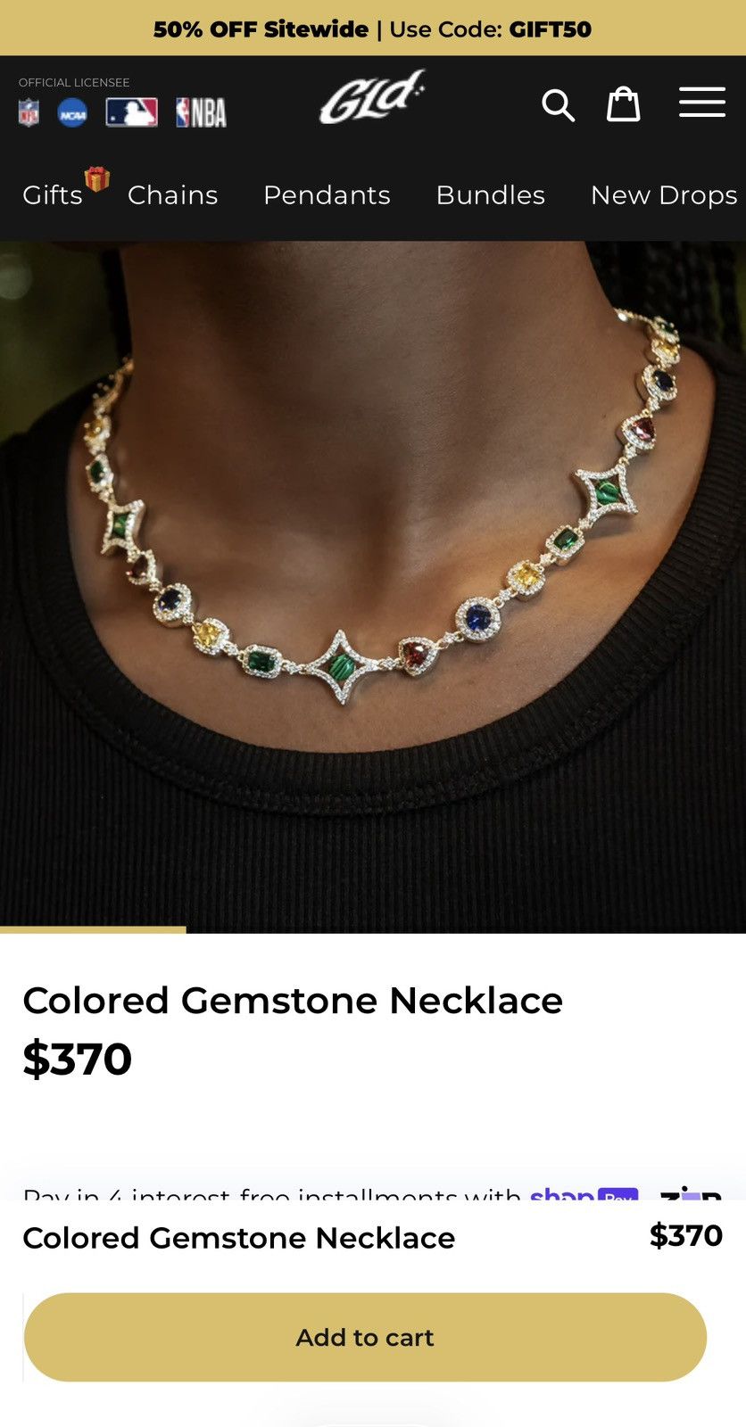 Other Multicoloured GLD gemstone necklace Size ONE SIZE - 7 Thumbnail
