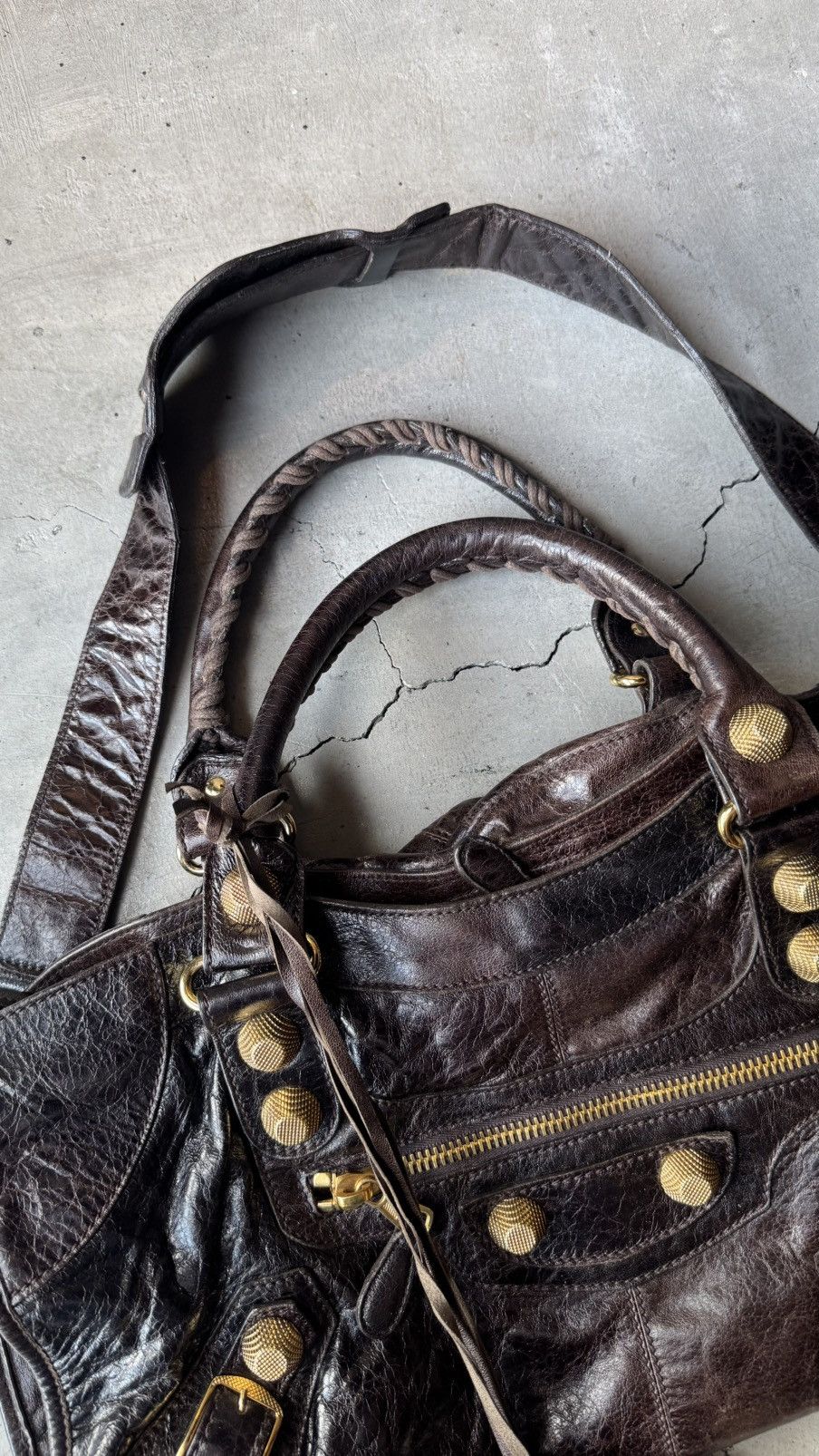 Balenciaga Balenciaga Balenciaga Brown Leather GGH Part Time Tote Size ONE SIZE - 8 Thumbnail