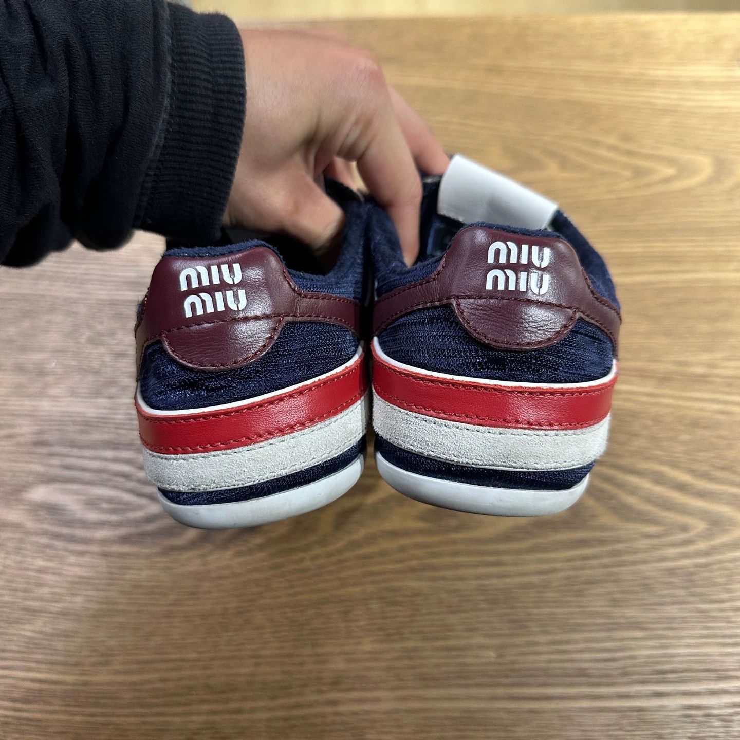 Miu Miu Miu Miu color blocked logo German trainer 25SS 39 Size US 8.5 / IT 38.5 - 5 Thumbnail