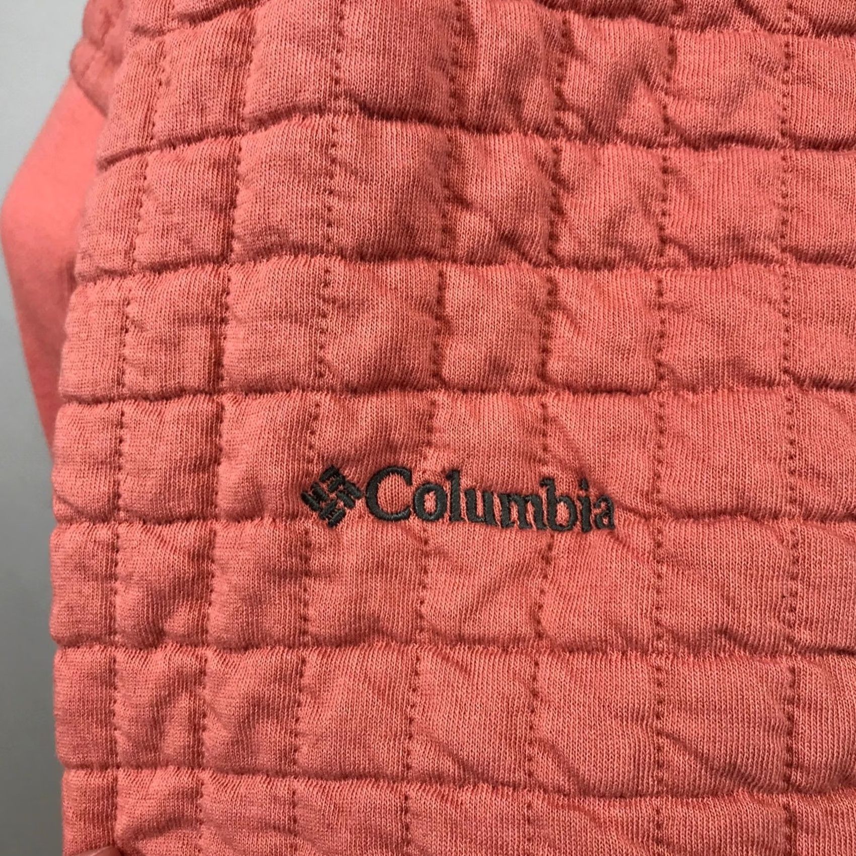 Pinko Columbia Pullover Sweater Collared Long Sleeve Quilted Quarter Zip Casual Coral Pink S Womens Size S / US 4 / IT 40 - 7 Thumbnail