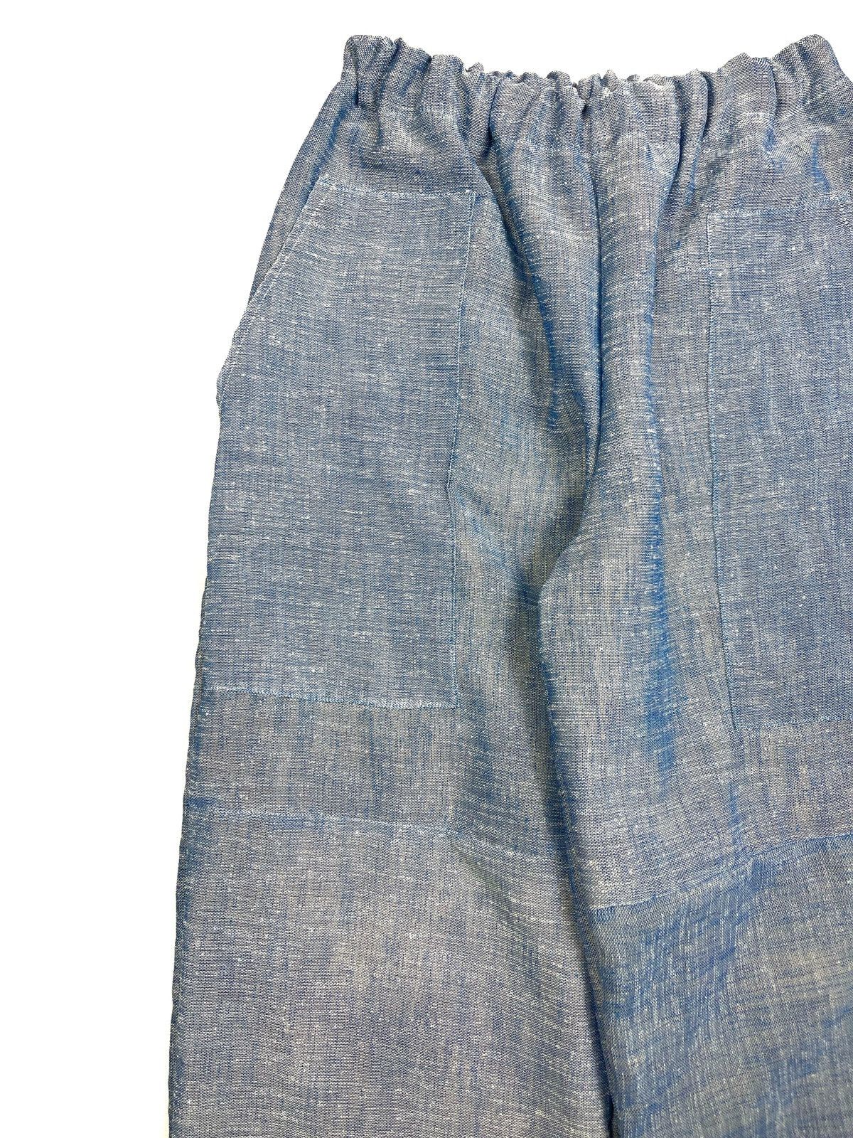Chorley × Handmade Imitation Denim trompe loil split knee carpentersweatpants Size US 34 / EU 50 - 2 Thumbnail