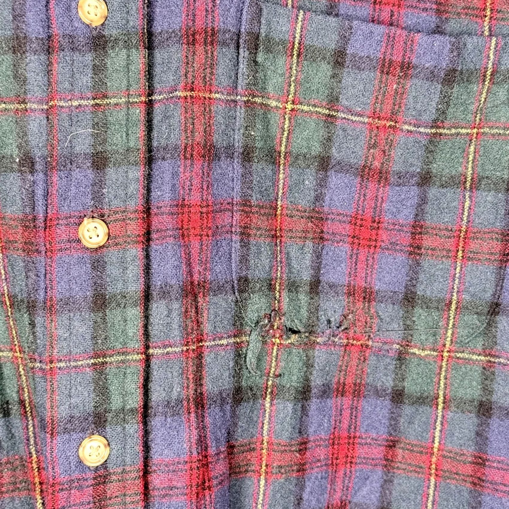 Pendleton Pendleton Shirt Long Sleeve Button-Up Plaid Virgin Wool Green/Blue Mens M Size US M / EU 48-50 / 2 - 3 Thumbnail