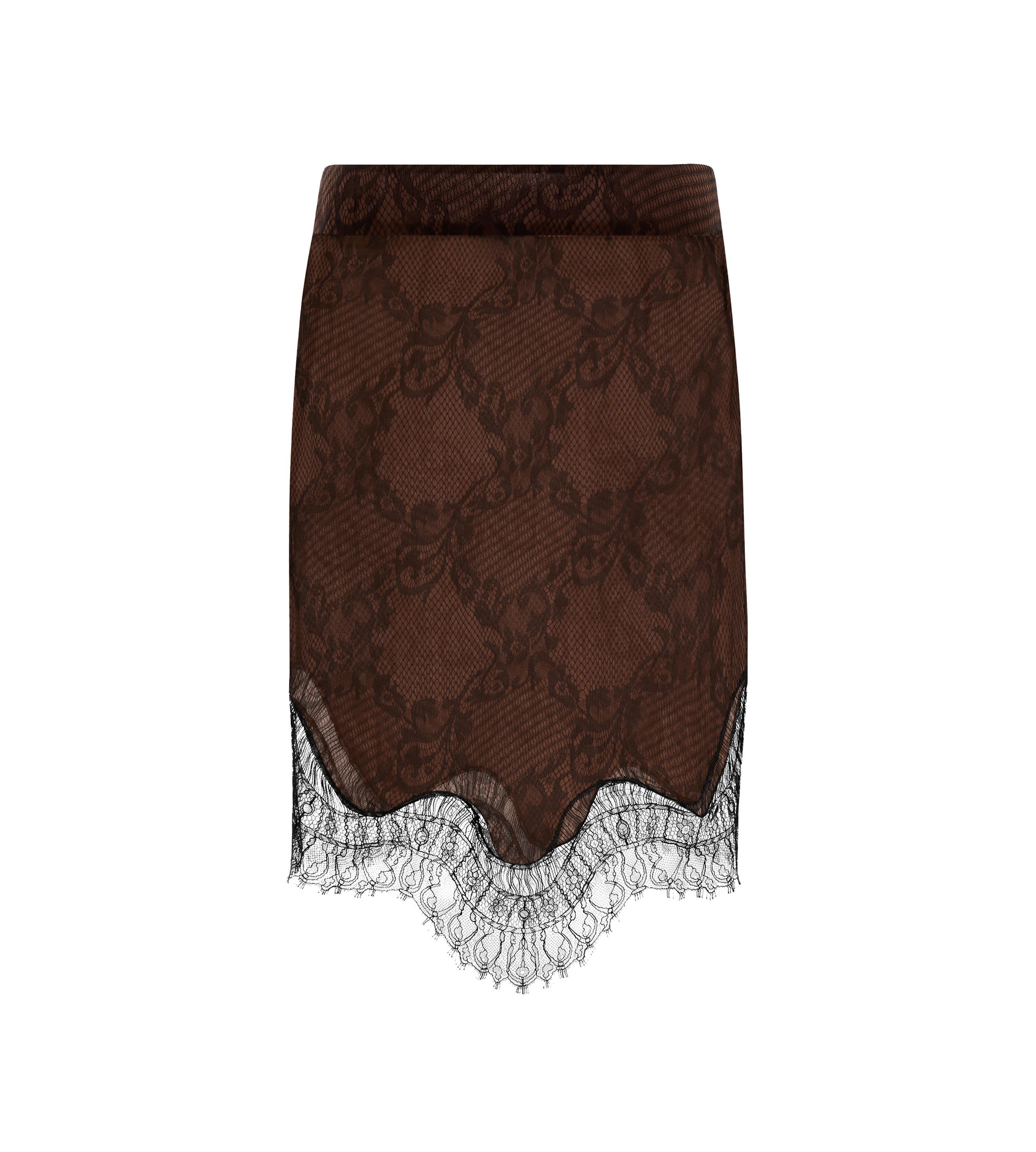 Tom Ford o1w1db10525 GC5728 Lace Midi Skirt in Brown Size 27" / US 4 / IT 40 - 1 Thumbnail