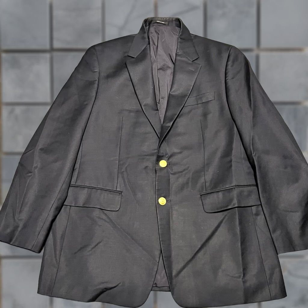 Ralph Lauren Lauren Ralph Lauren Jacket Blazer Mens 42R Navy Blue Wool Gold Button Blazer Preppy Coat Regular Blues Mens Size 42R - 1 Thumbnail