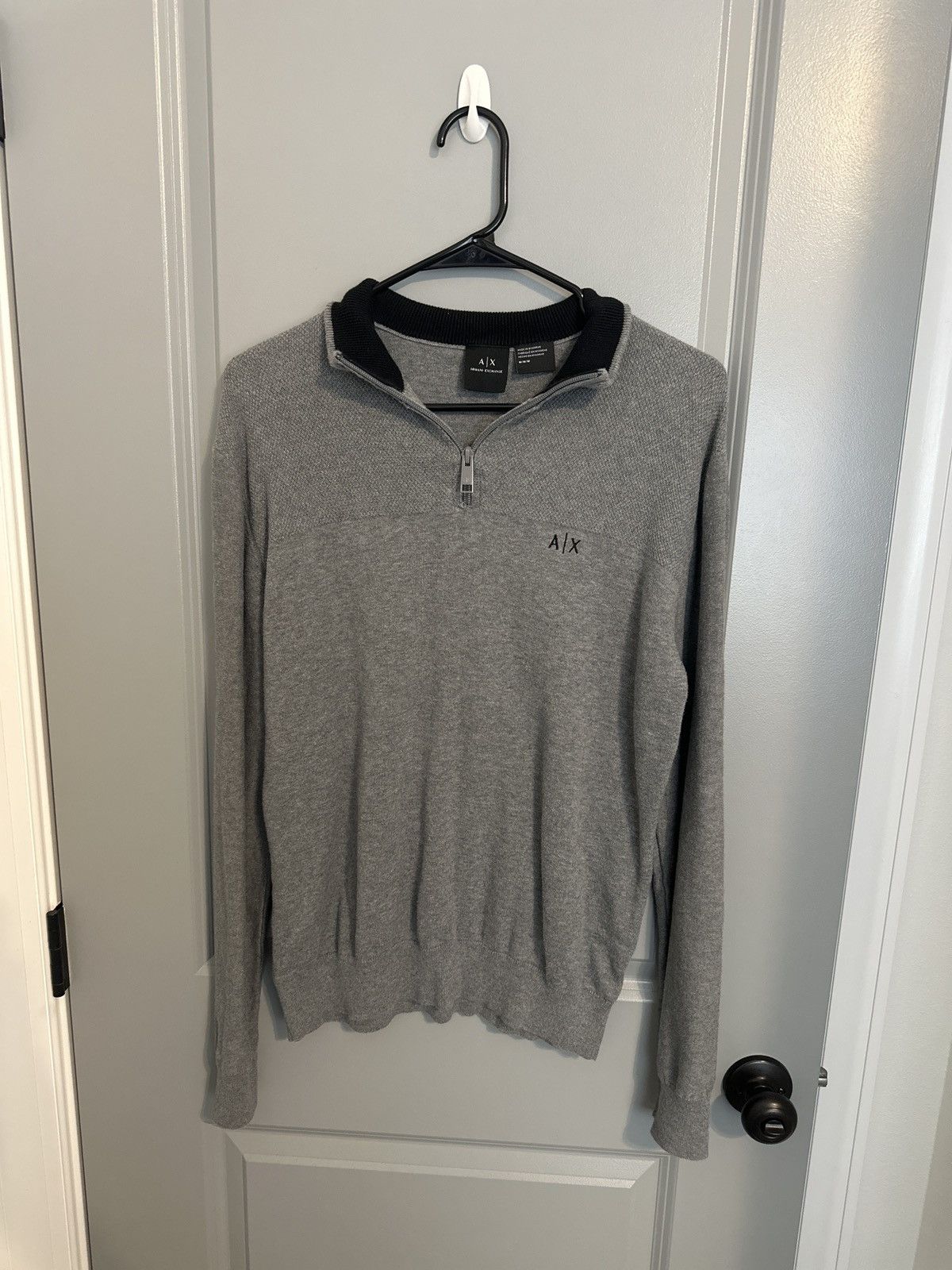 Armani Exchange Armani Exchange Quarter Zip Grey Pullover Sweater Size M Size US M / EU 48-50 / 2 - 12 Thumbnail