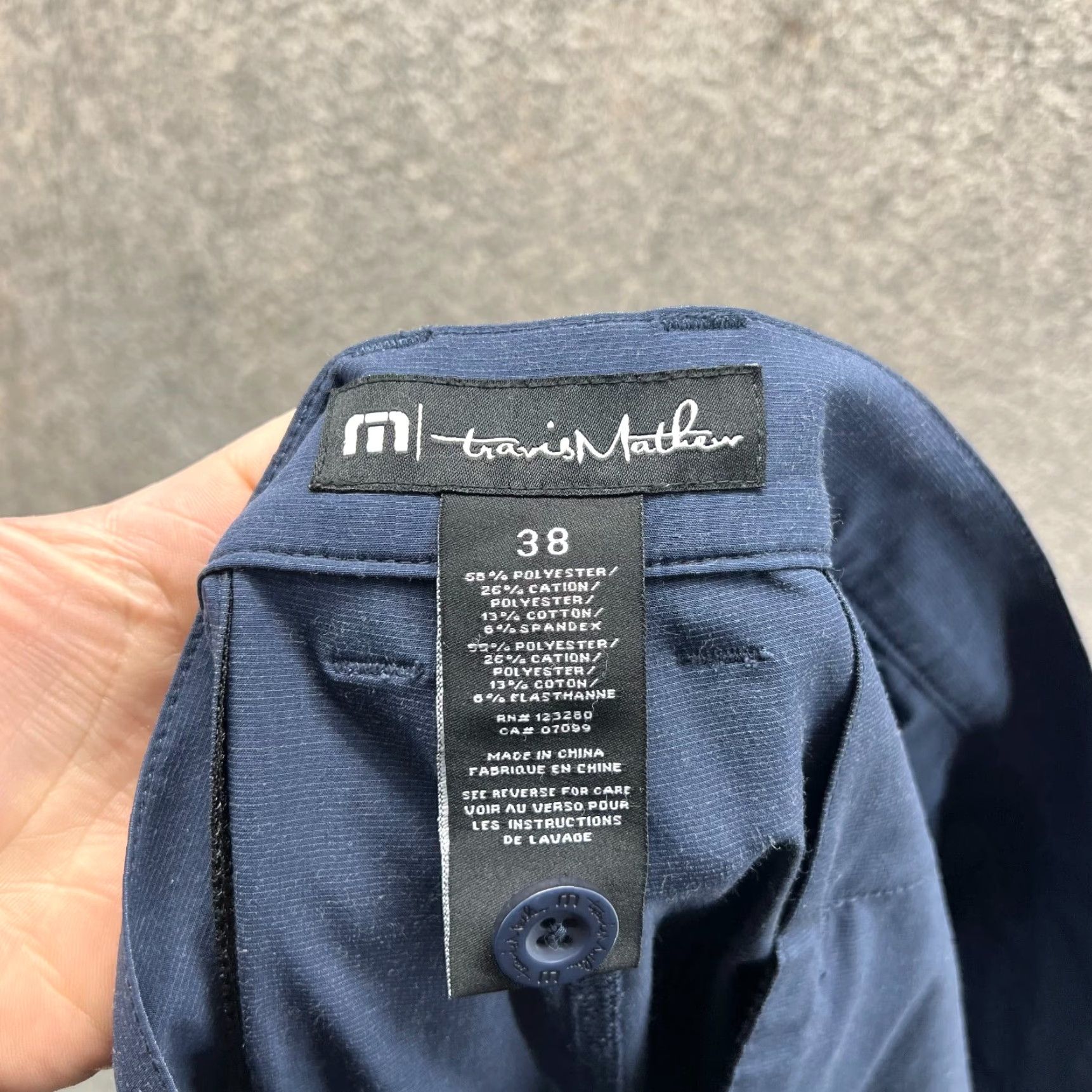TravisMathew VINTAGE Travis Mathew Shorts Mens 38 Blue Navy Chino Flat Front Two Tone Knit Casual Relaxed Size US 38 / EU 54 - 3 Thumbnail