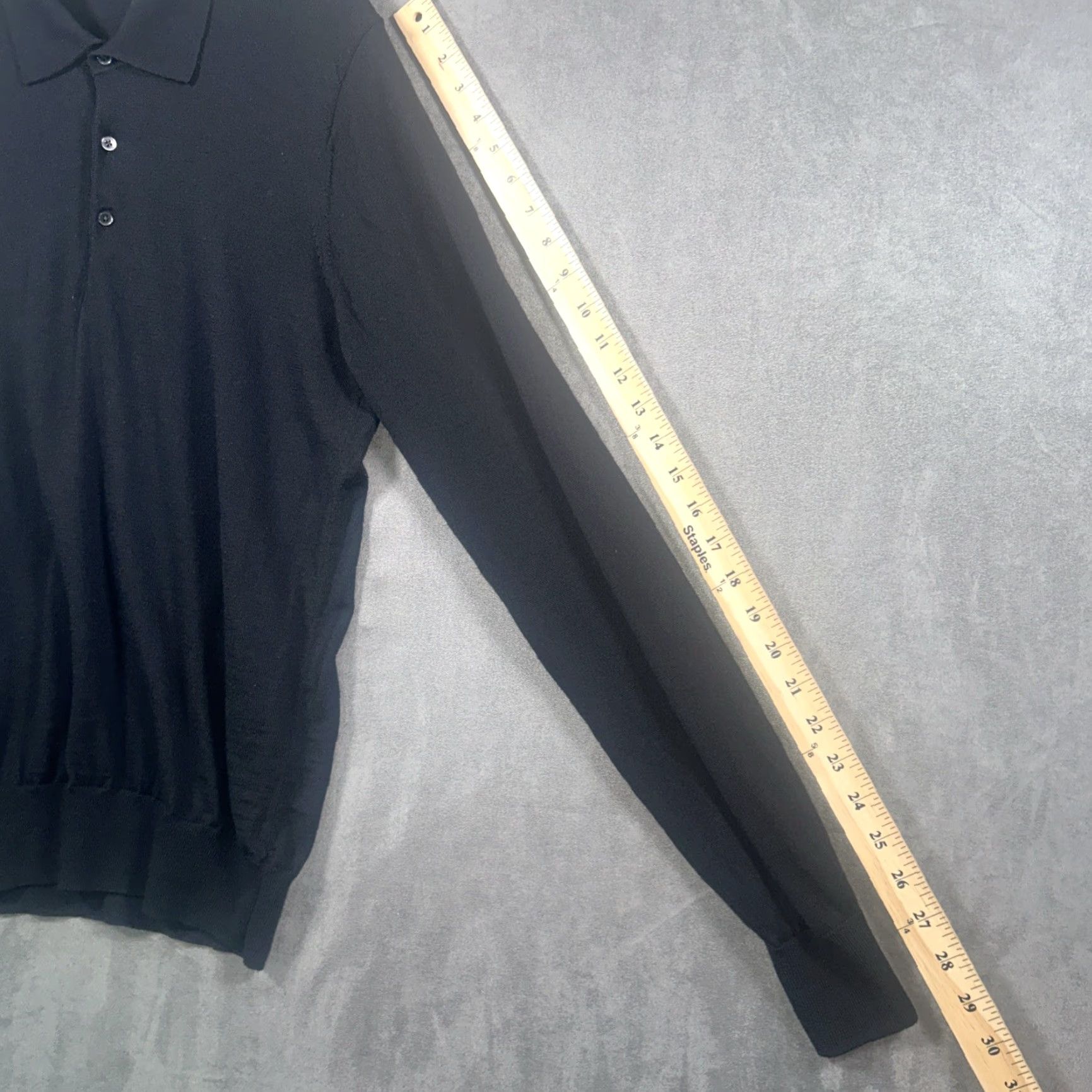 Uniqlo Uniqlo Mens Long Sleeve Pullover Wool Knit Collared Black Size M Sweater Size US M / EU 48-50 / 2 - 6 Thumbnail