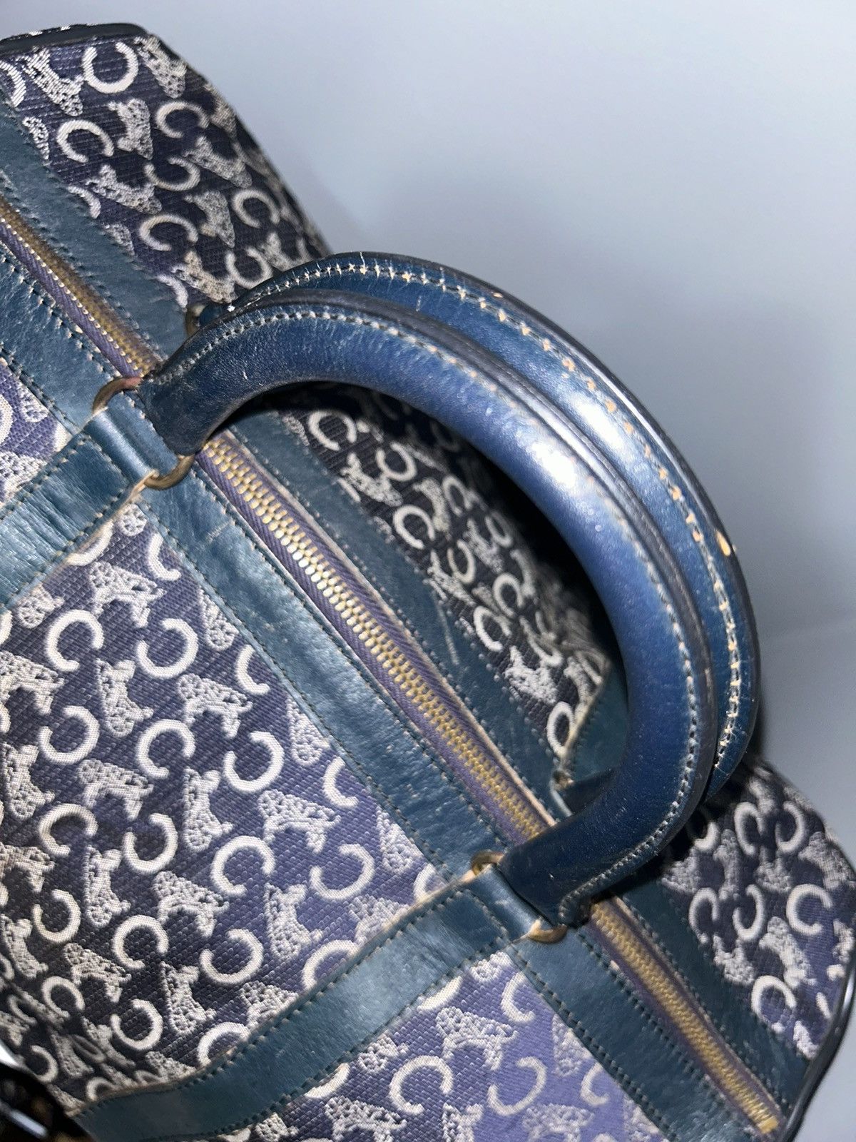Celine Celine CMacadam Canvas Blue Boston Bag Size ONE SIZE - 2 Thumbnail