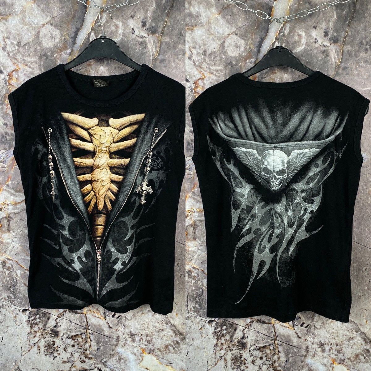 Vintage Men’s Spiral Shirt Sleeveless Skeleton Size Medium Size US M / EU 48-50 / 2 - 1 Thumbnail