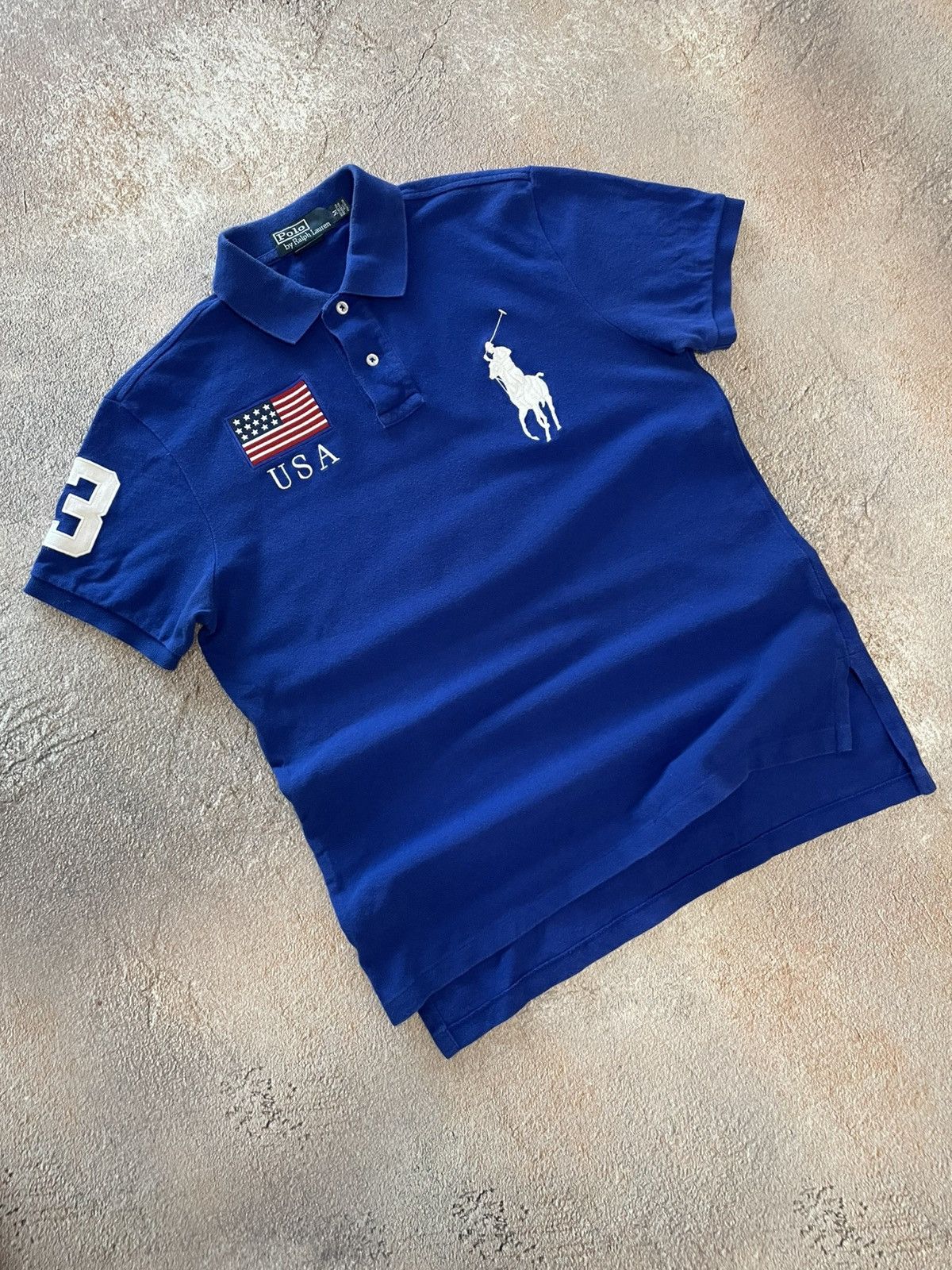 Polo Ralph Lauren Vintage Polo Ralph Lauren USA Flag Polo Shirt Size US M / EU 48-50 / 2 - 1 Thumbnail