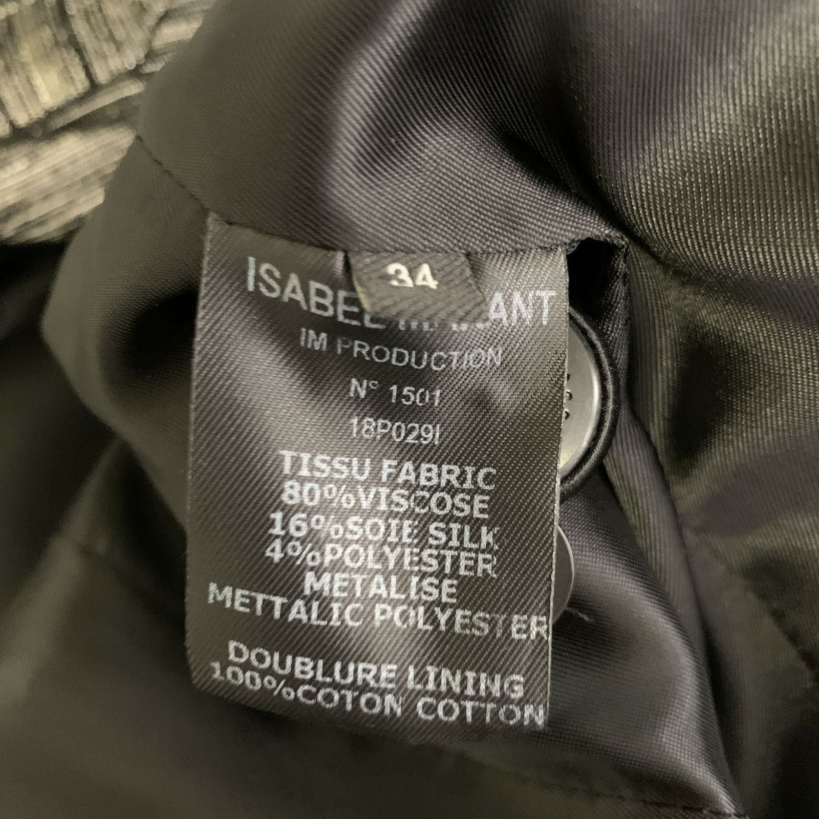 Isabel Marant ISABEL MARANT Size 2 Black Silver Viscose Polyester Jacket Size XS / US 0-2 / IT 36-38 - 7 Thumbnail