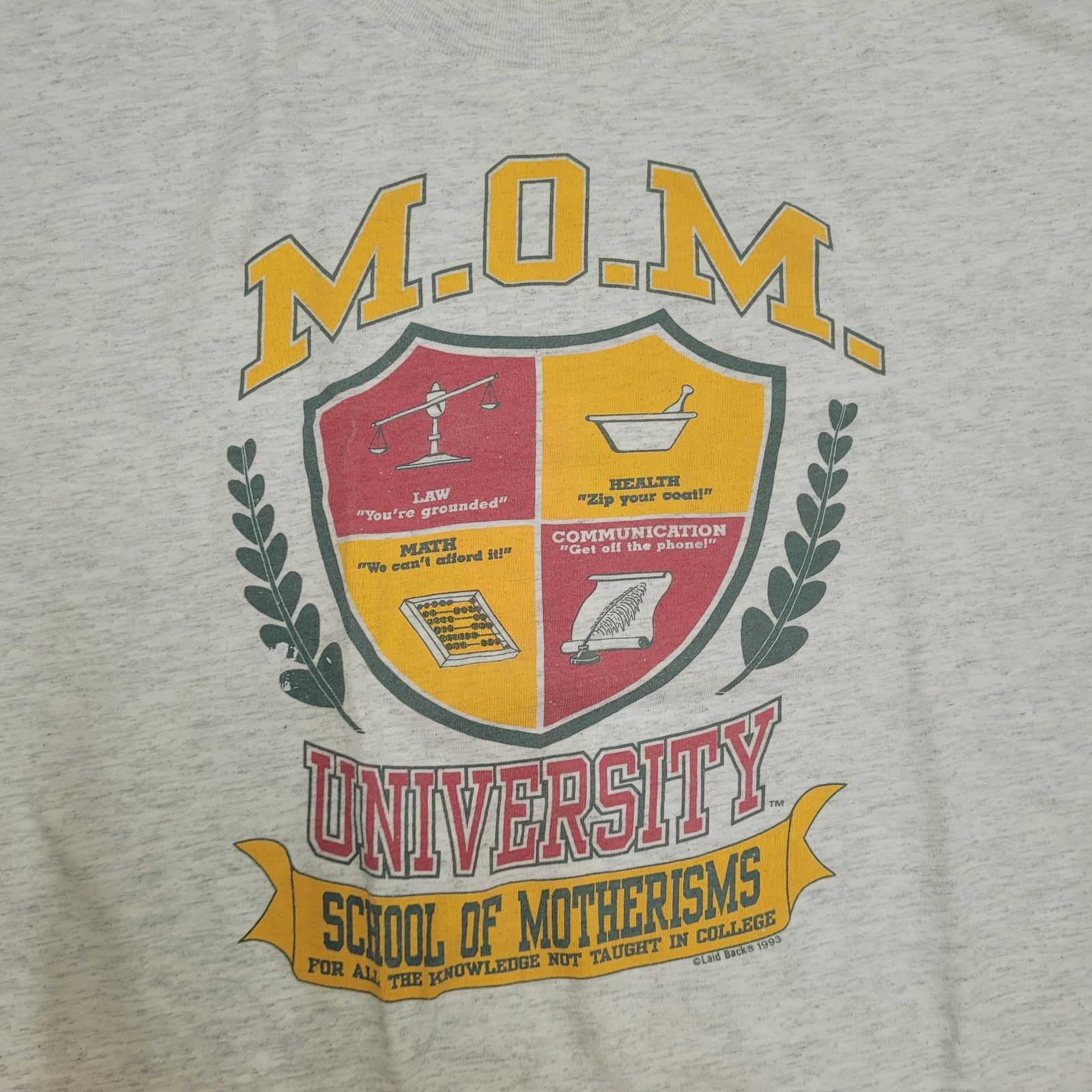 Vintage Vintage 90s MOM University T-Shirt Womens XL 2XL Baggy Size XL / US 12-14 / IT 48-50 - 2 Thumbnail