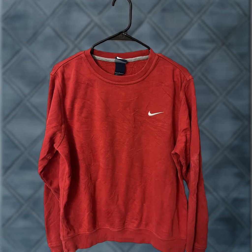Nike Nike Sportswear Sweatshirt Pullover Red Nike Club Fleece Crew Neck Long Sleeve Men L Size US L / EU 52-54 / 3 - 1 Thumbnail