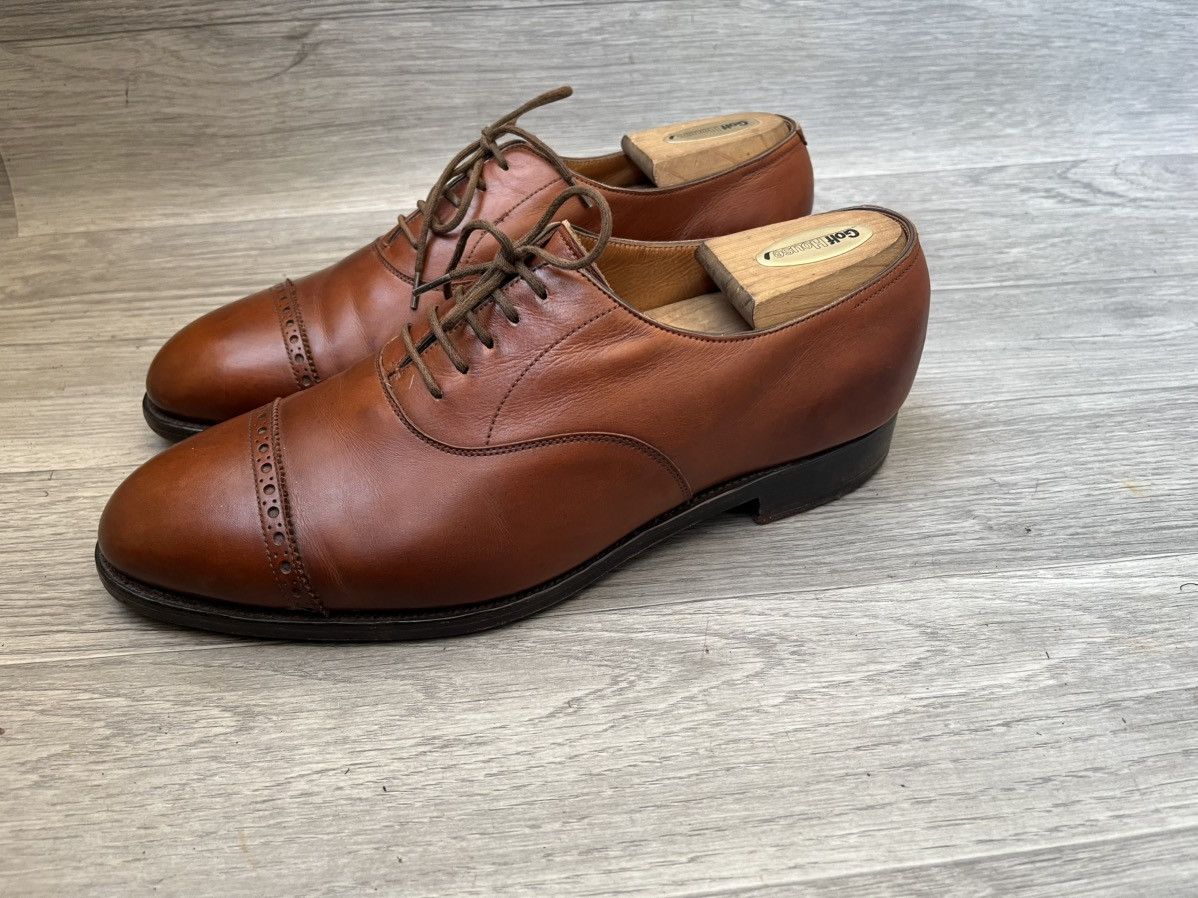 John Lobb John lobb cap-toe oxford brown leather shoes uk 7EE Size US 8 / EU 41 - 4 Thumbnail