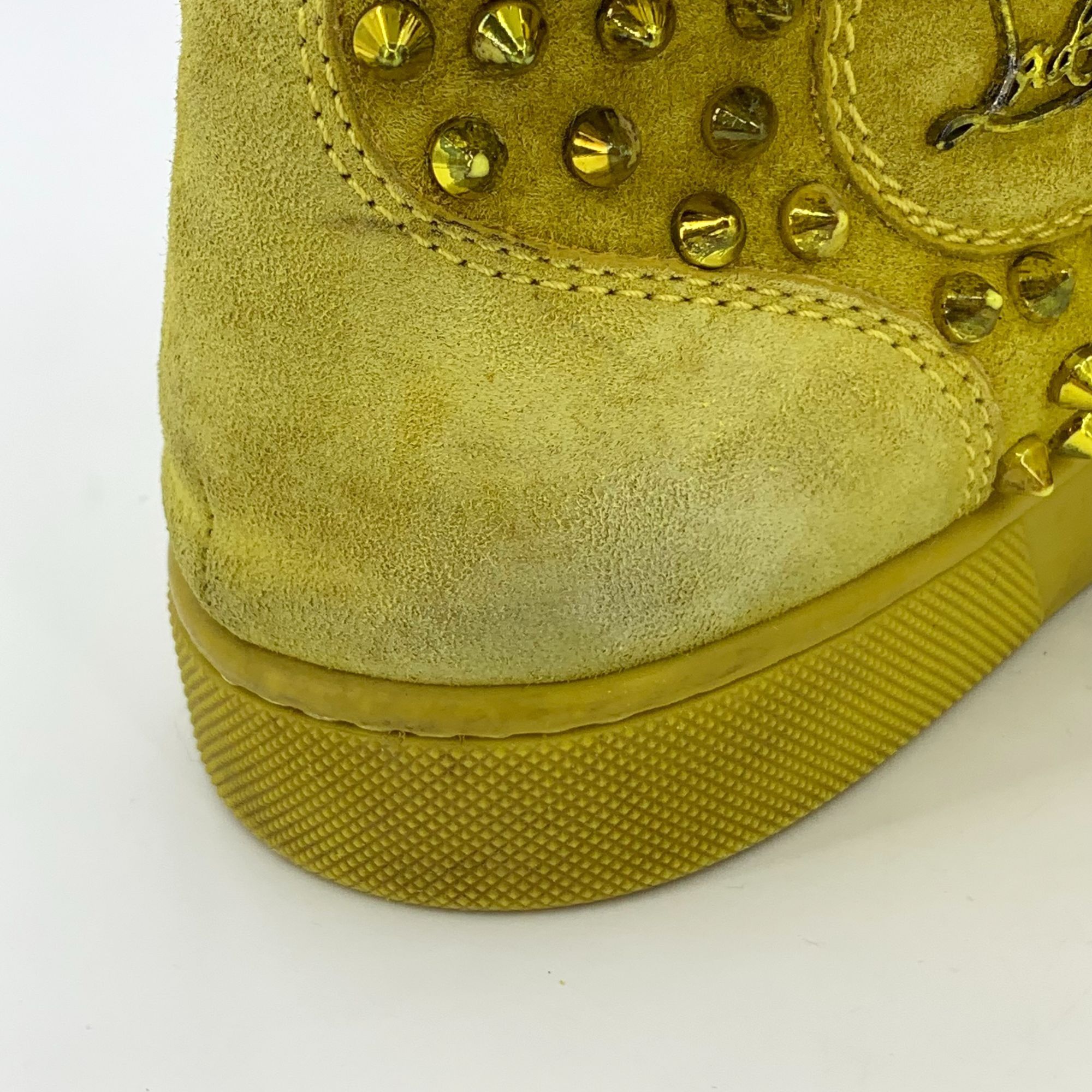 Christian Louboutin Christian Louboutin Blue Studded High-Top Lace-Up Sneakers ( Size US 10 / IT 40 - 2 Thumbnail