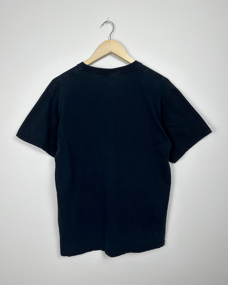 Fruit Of The Loom × Vintage Vintage London England Men's Faded Black T-Shirt Size Large Size US L / EU 52-54 / 3 - 3 Thumbnail