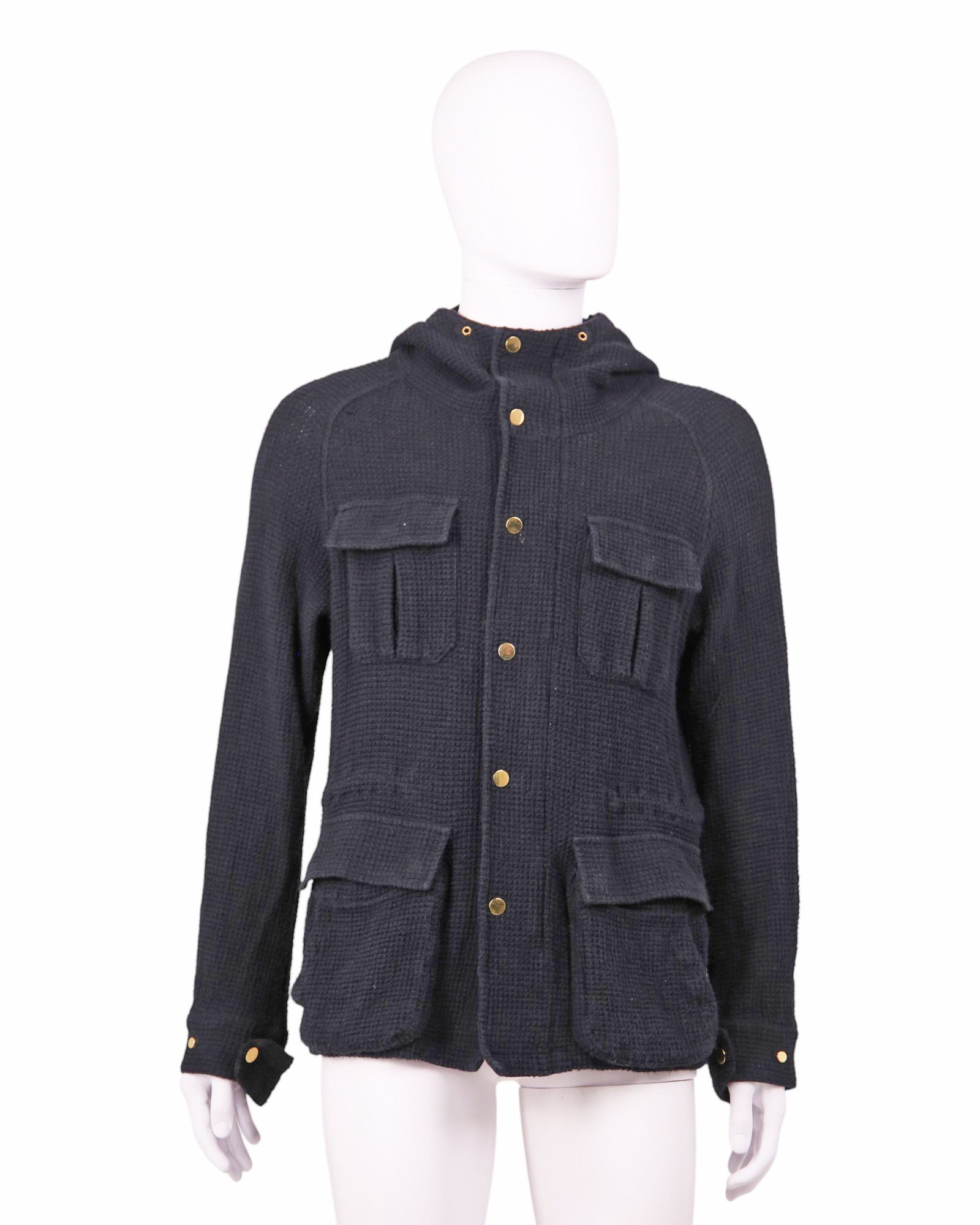 Giorgio Armani S/S 2012 Checkered Blue Hooded Jacket Size US L / EU 52-54 / 3 - 5 Thumbnail