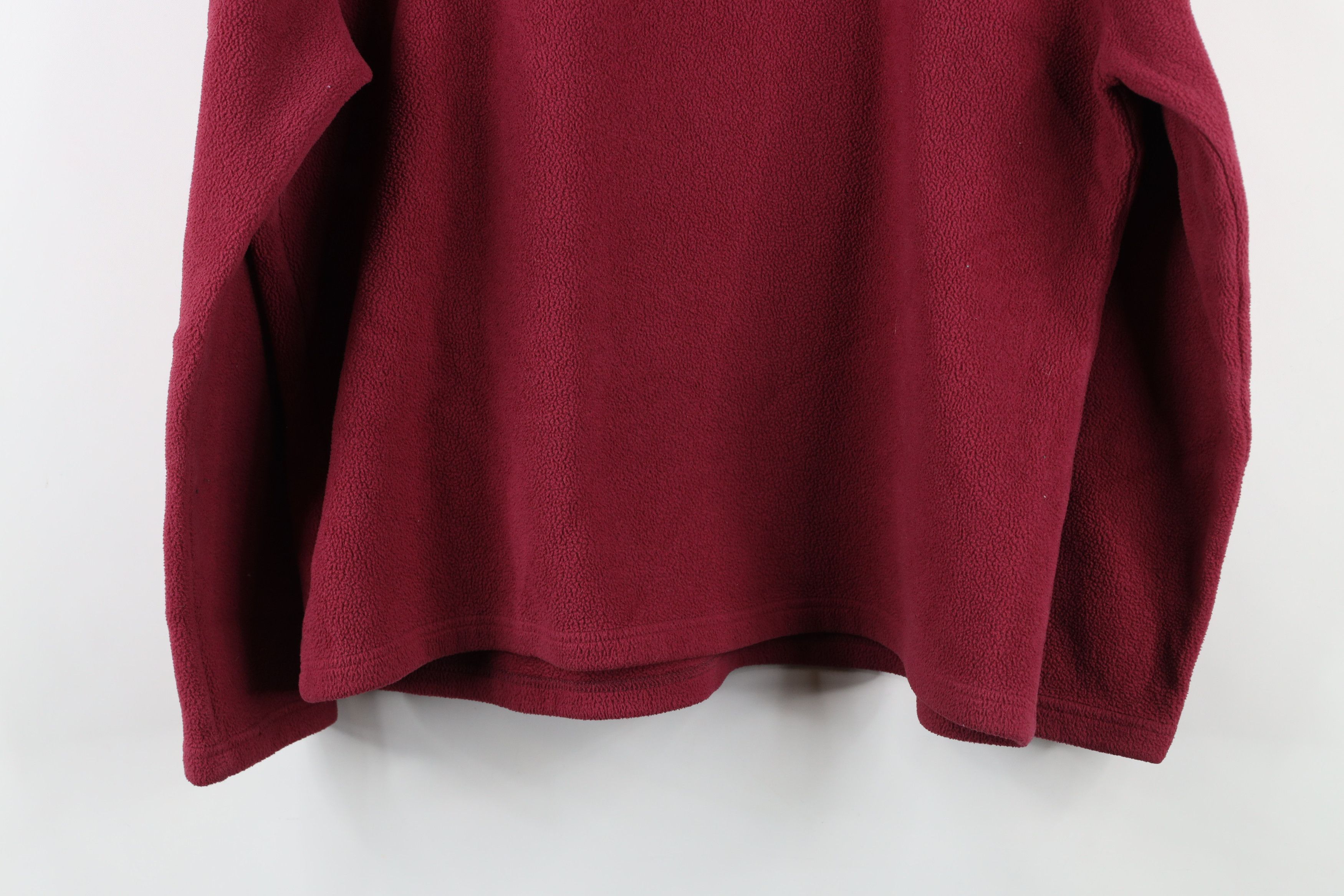 L.L. Bean × Vintage Vintage LL Bean Blank Fleece V-Neck Sweater Berry Red Size L / US 10 / IT 46 - 11 Thumbnail