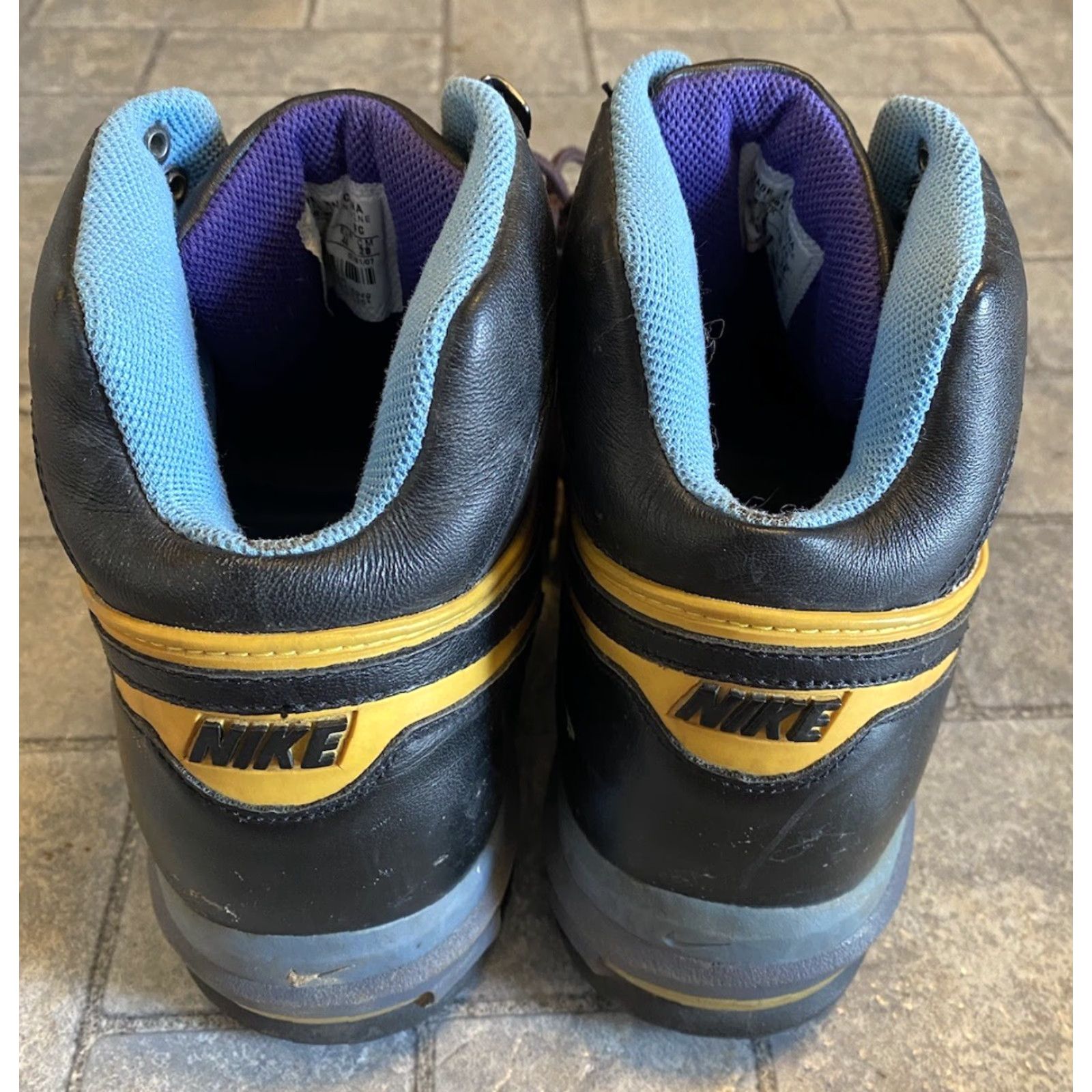 Nike **Nike Air Max Grind Mens Black Yellow Light Blue Leather Size 10** User: **Nike Air Max Grind Mens 10 Black Yellow Light Blue Leather** Size US 10 / EU 43 - 4 Thumbnail