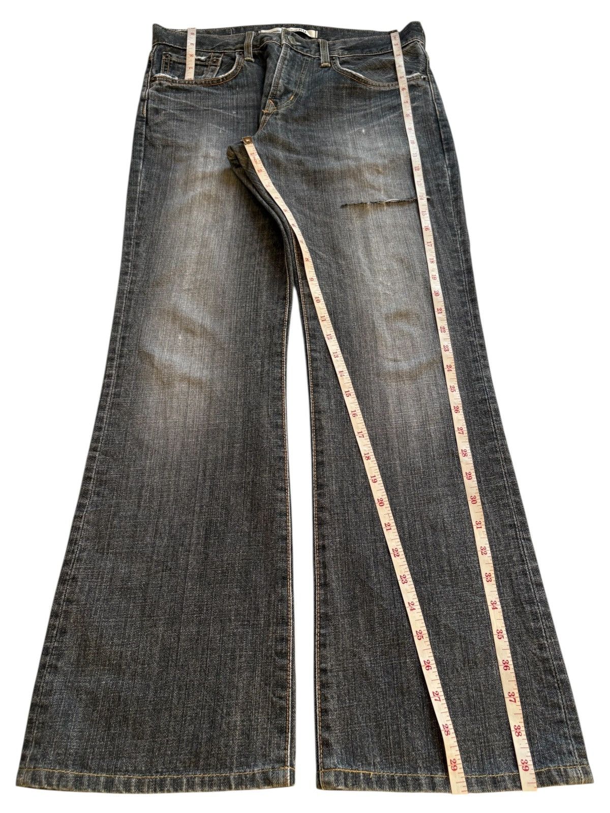 Edwin × Japanese Brand Exclusive Vintage Edwin Distressed Ripped Bootcut Flare Jean Size US 32 / EU 48 - 13 Thumbnail