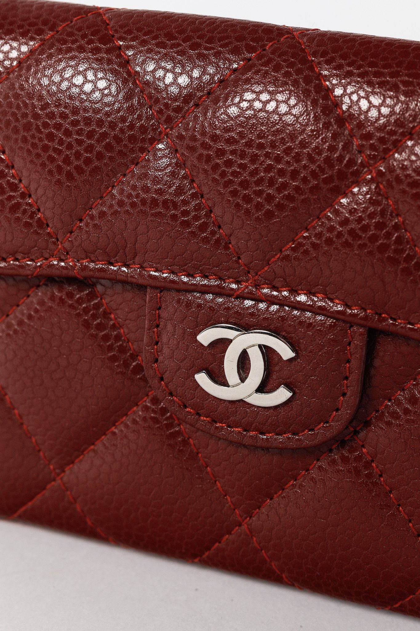 Chanel Chanel Red Caviar Leather Quilted Card Holder Size ONE SIZE - 6 Thumbnail