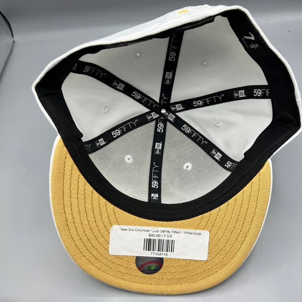 New Era Cincinnati Reds Hat Men 7 5/8 59Fifty New Era Fitted Cap New Size ONE SIZE - 4 Thumbnail