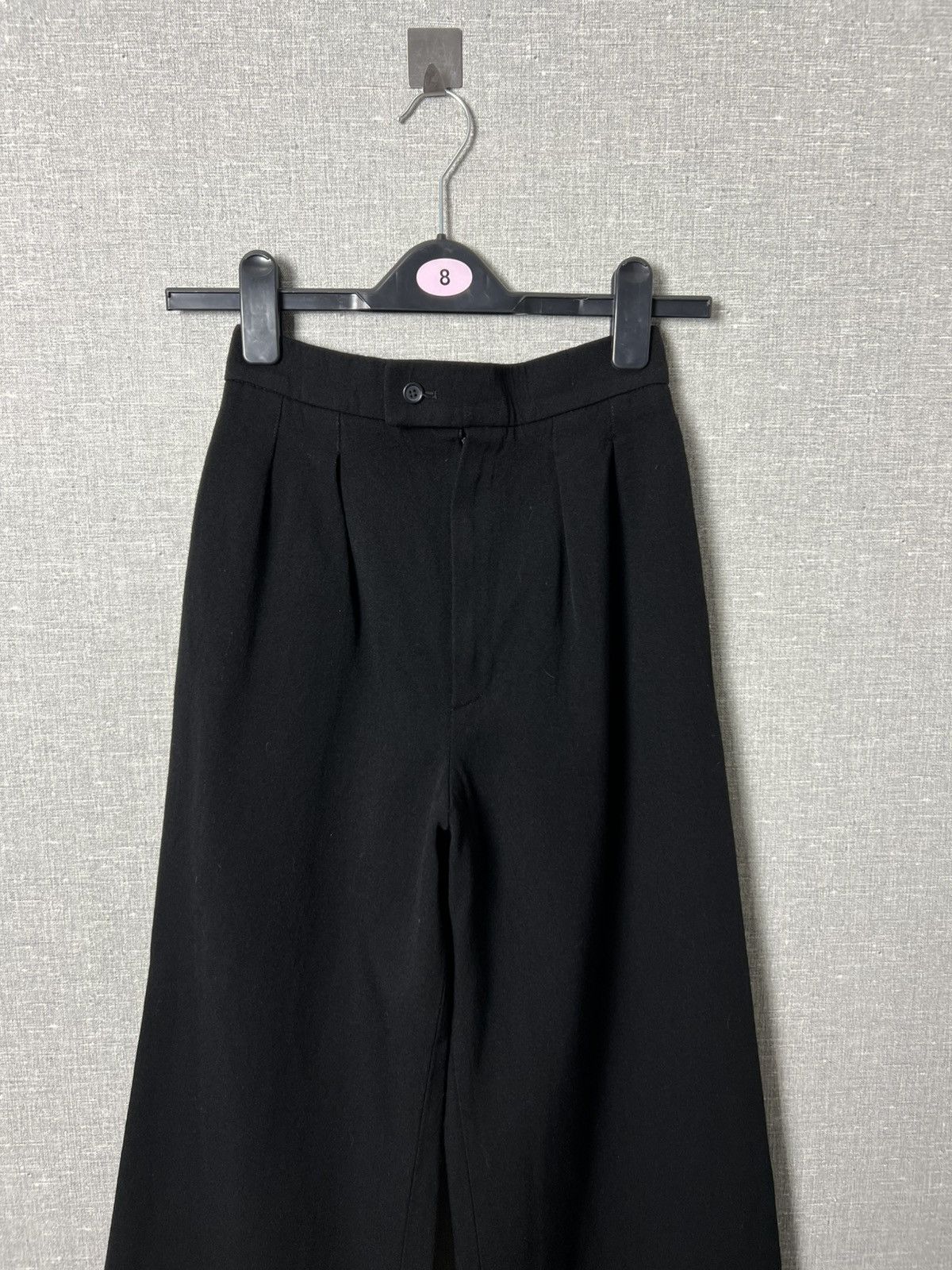 Saint Laurent Paris 70s Saint Laurent High Waist Wide Leg Wool Palazzo Trousers Size 25" / US 0 / IT 36 - 2 Thumbnail