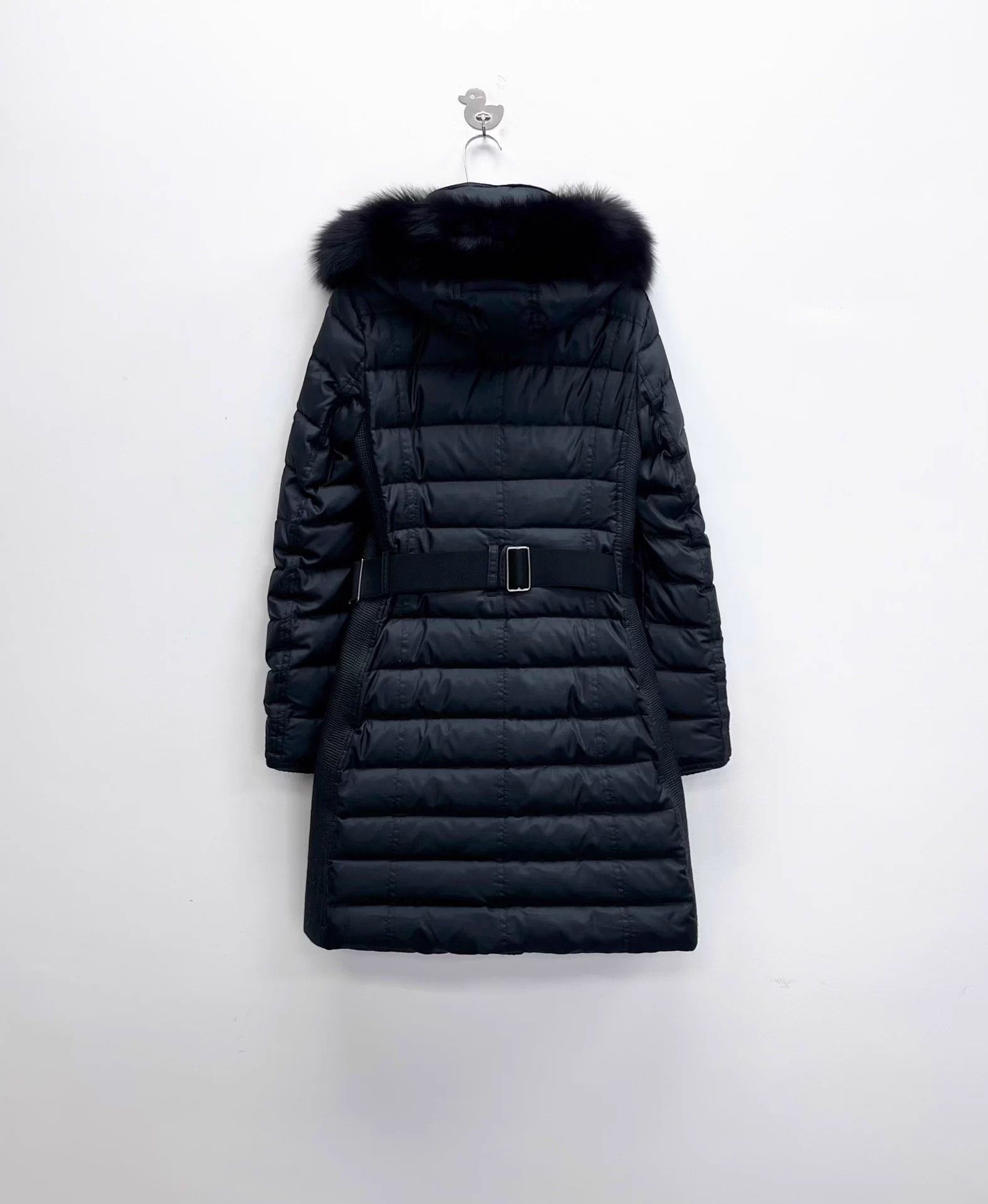 Burberry Burberry Black Fox Fur Collar Hooded Long Down UK6 Size XL / US 12-14 / IT 48-50 - 2 Thumbnail