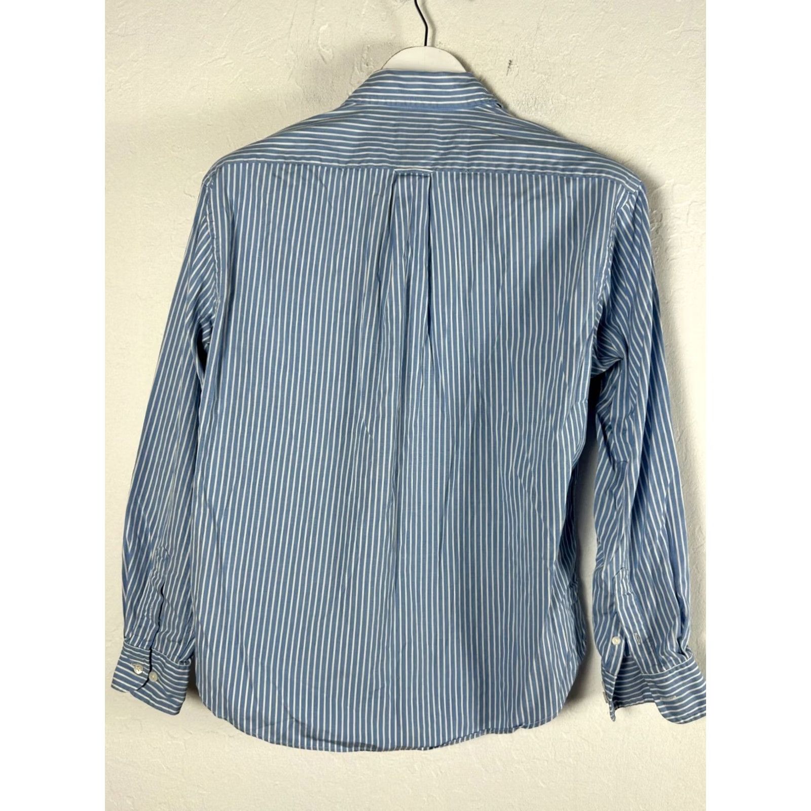 Faconnable Faconnable Womens Blue White Striped Button-Up Shirt Small Cotton Casual USA Size S / US 4 / IT 40 - 3 Thumbnail