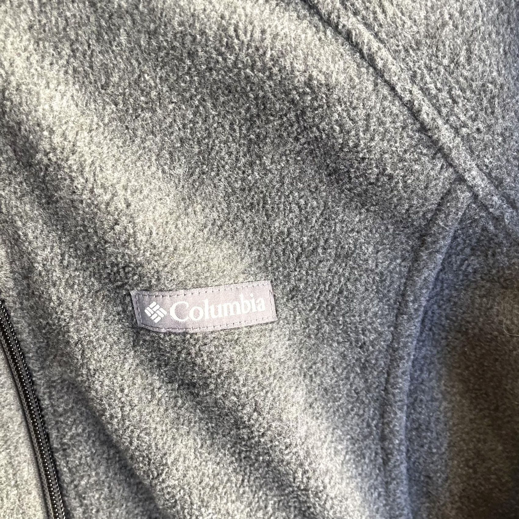 Vintage Columbia Fleece Jacket Womens 1X Gray Full Zip Collared Casual Outdoor Winter Fall Spring Zip Mens Womens Girls Boys Size XL / US 12-14 / IT 48-50 - 2 Thumbnail