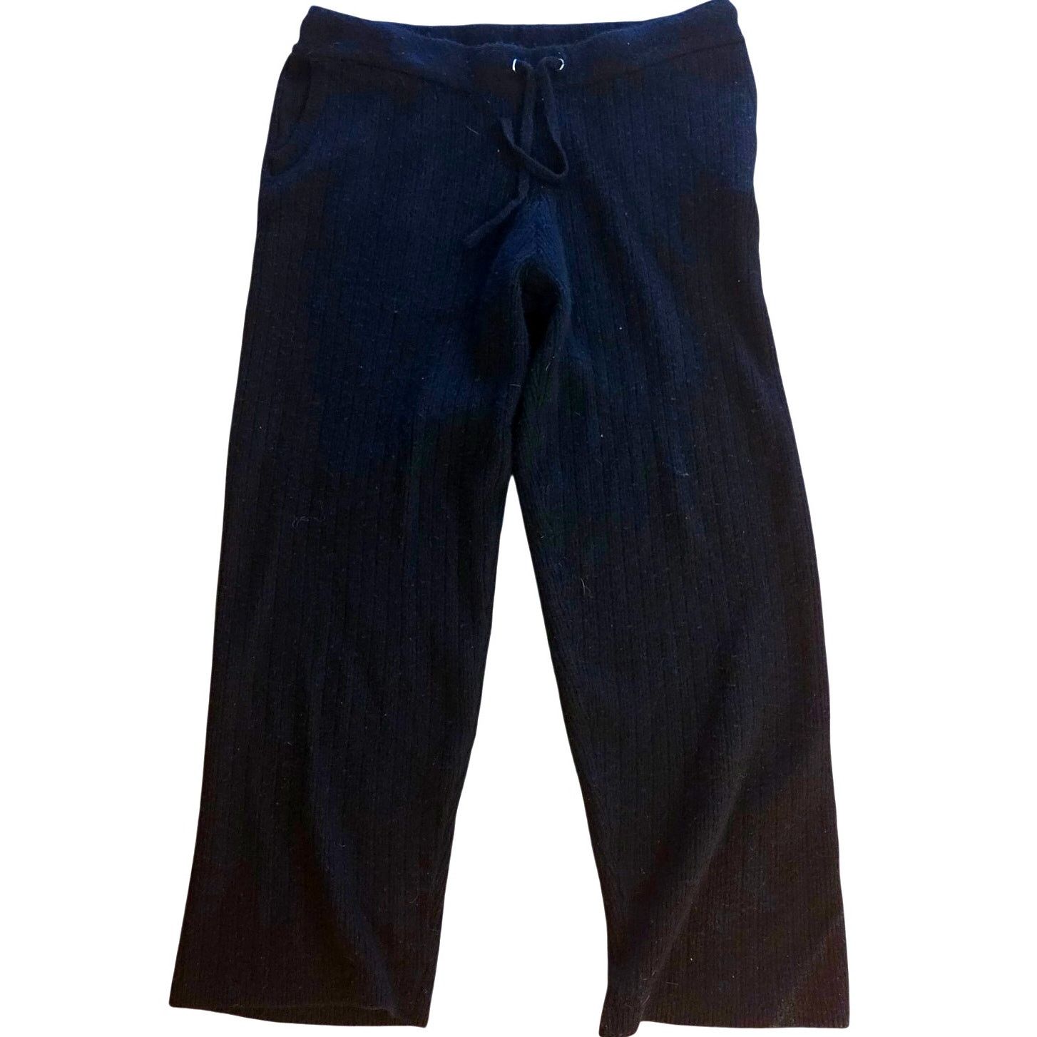 DKNY DKNY Women's Large Black Fuzzy Pajama Pants - Super Comfy! Size 32" / US 10 / IT 46 - 1 Thumbnail