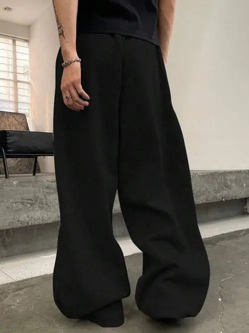Japanese Brand Black loose fit sweatpants baggy Wide Leg Size US 32 / EU 48 - 3 Thumbnail
