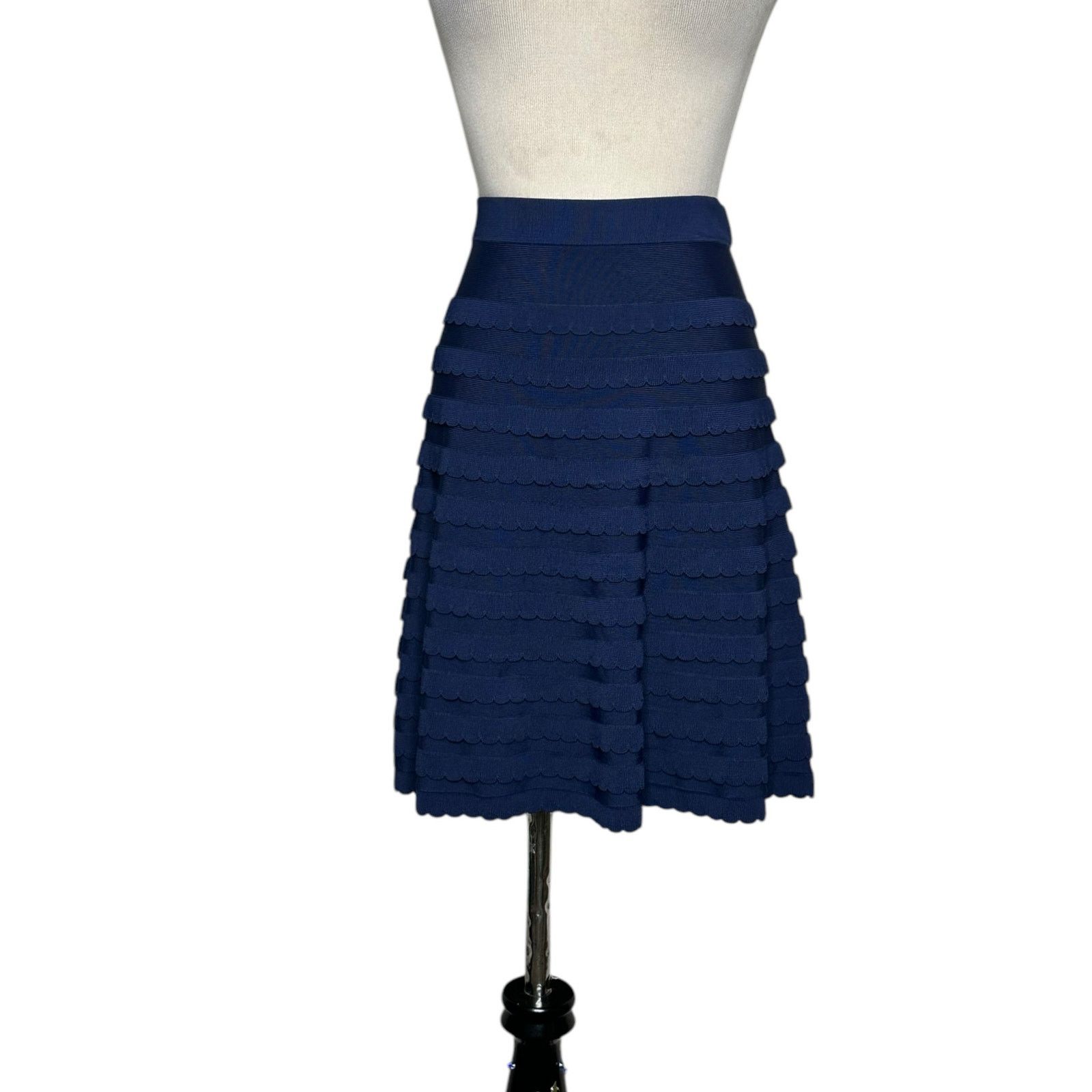 Lilly Pulitzer Lilly Pulitzer Scalloped Tiered A-Line Knit Skirt Size Small Size 34" / US 12 / IT 48 - 1 Thumbnail