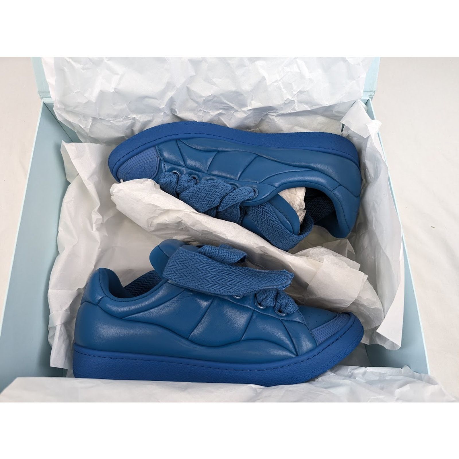 Lanvin o1rshd1 Curb XL Low Top Sneakers in Blue Size US 12 / EU 45 - 22 Thumbnail