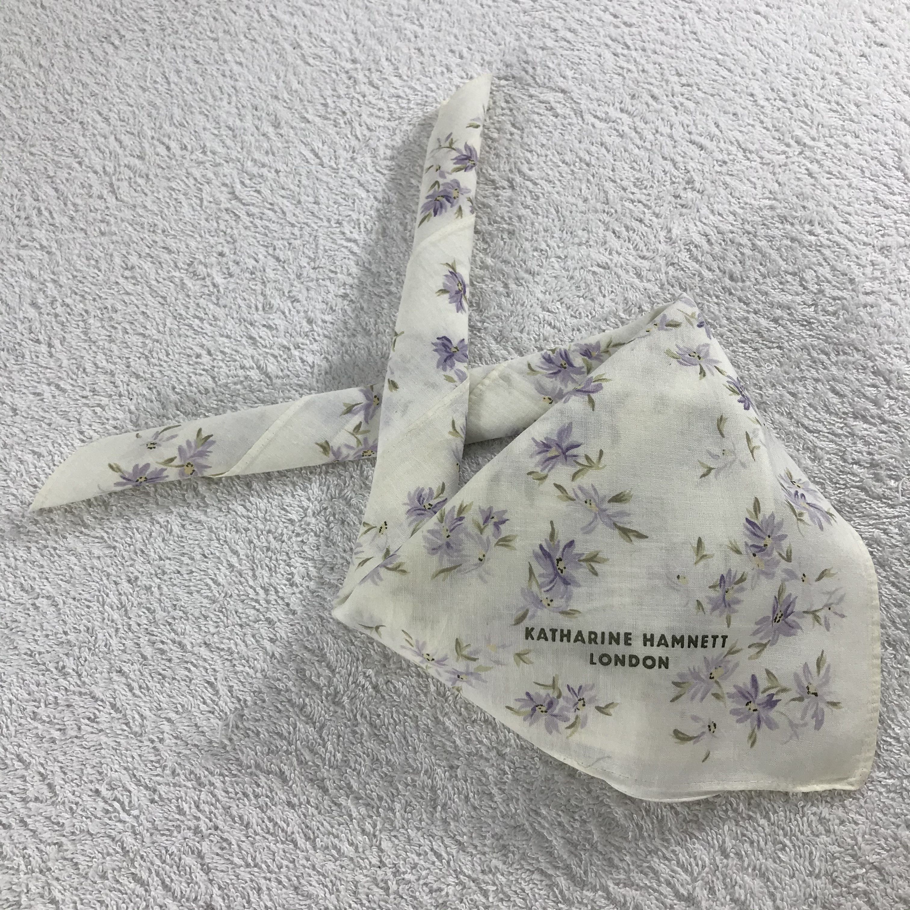 Katharine Hamnett London × Vintage Katharine Hamnett Bandana / Handkerchief /Neckerchief -S353 Size ONE SIZE - 5 Thumbnail