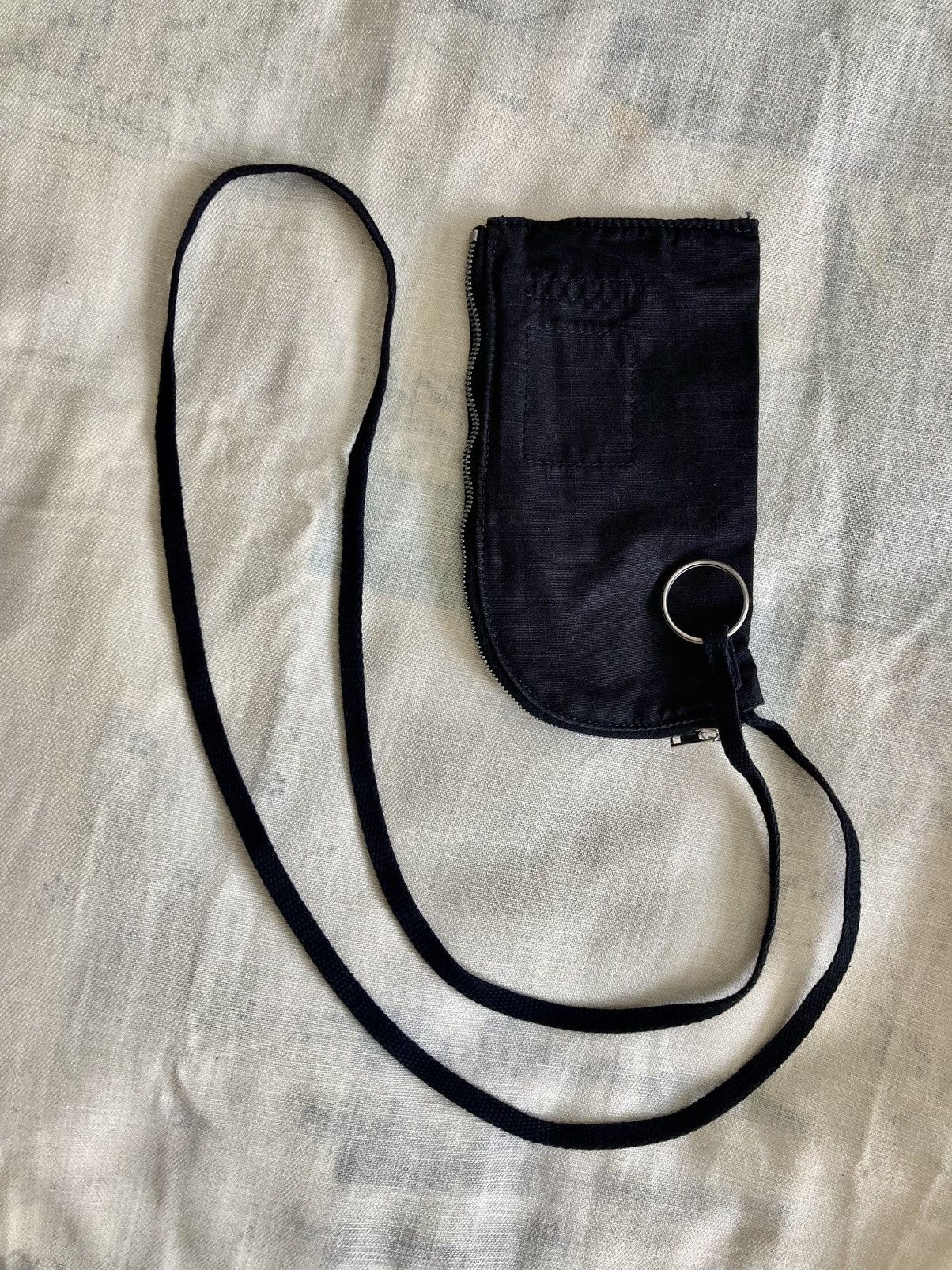 Rick Owens Rick Owens DRKSHDW Black Cotton Ripstop Phone Holder Pouch Size ONE SIZE - 1 Thumbnail