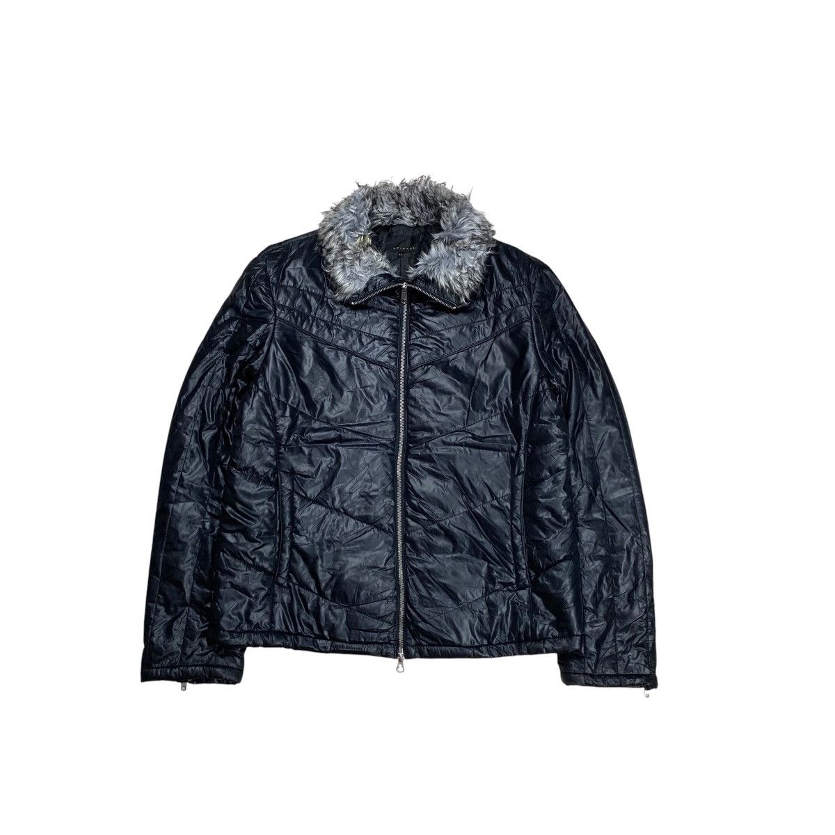 If Six Was Nine × Japanese Brand × Le Grande Bleu (L.G.B.) Spinash Fur Padded Bikers Jacket Size US L / EU 52-54 / 3 - 1 Thumbnail