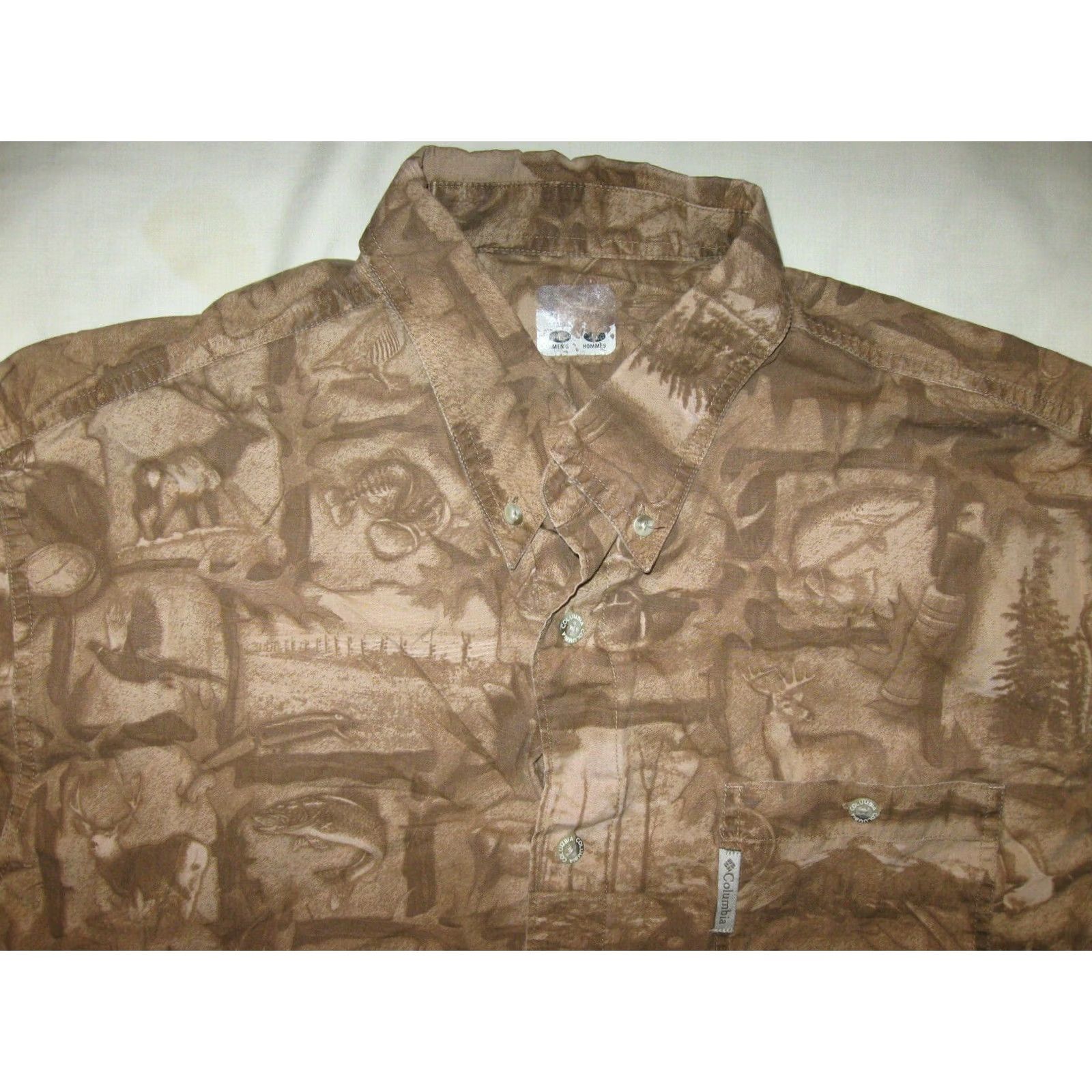 Vintage Vintage Columbia Button Down Shirt Men's Large Khaki Fishing Hunting Fowl Guys Size US L / EU 52-54 / 3 - 3 Thumbnail
