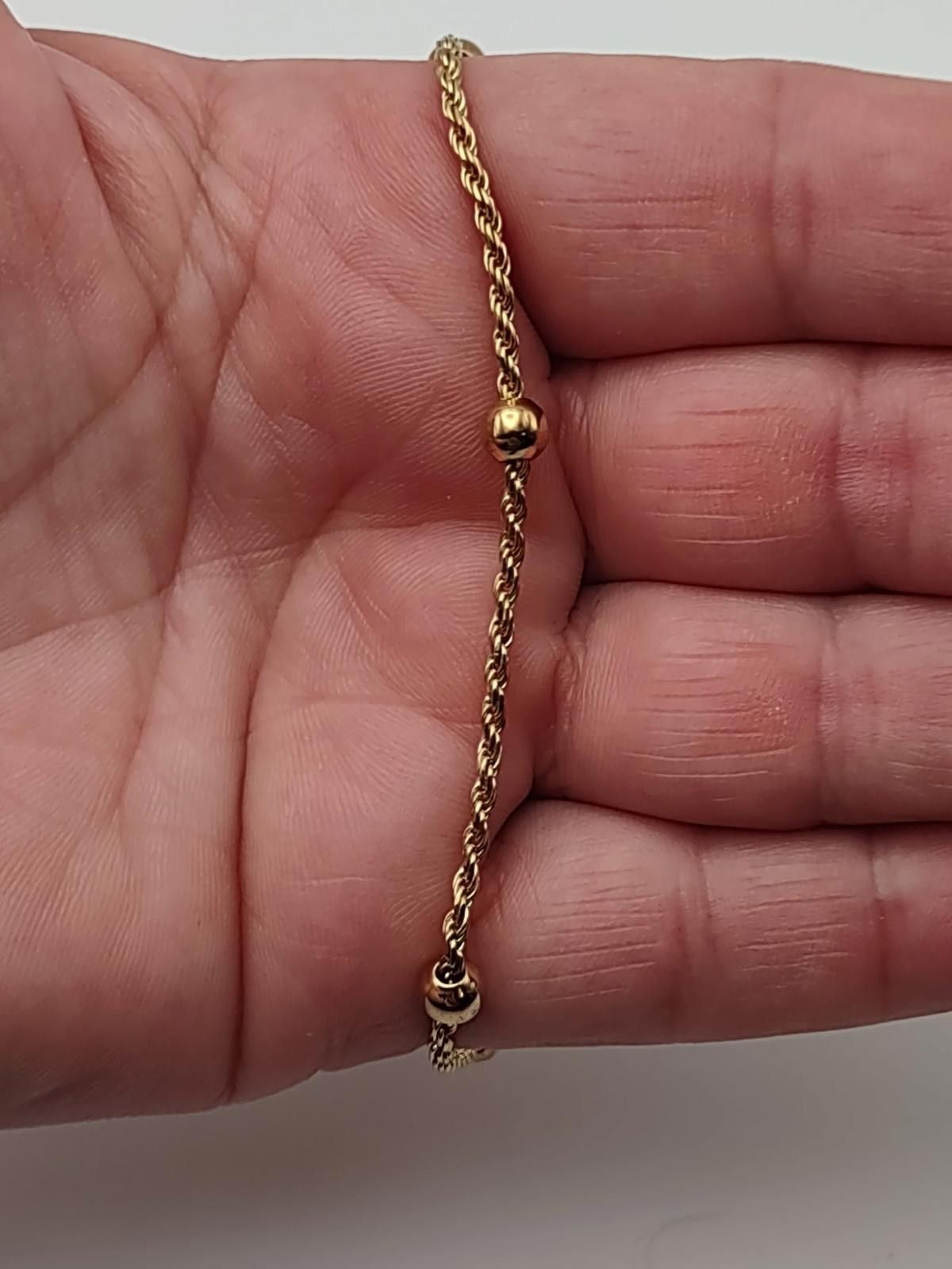 The Unbranded Brand Italian 925 Gold Over Sterling Bead Bracelet Size ONE SIZE - 2 Thumbnail