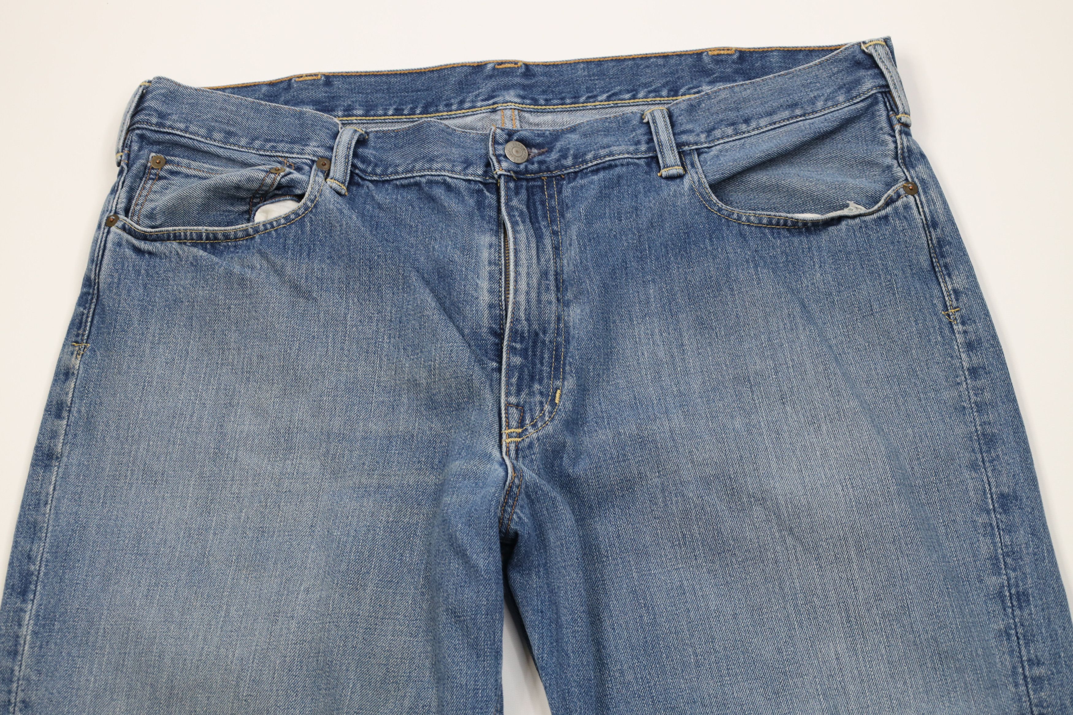 Ralph Lauren Vintage 90s Y2K Ralph Lauren Fit Wide Leg Denim Jeans Blue Size US 40 / EU 56 - 2 Thumbnail