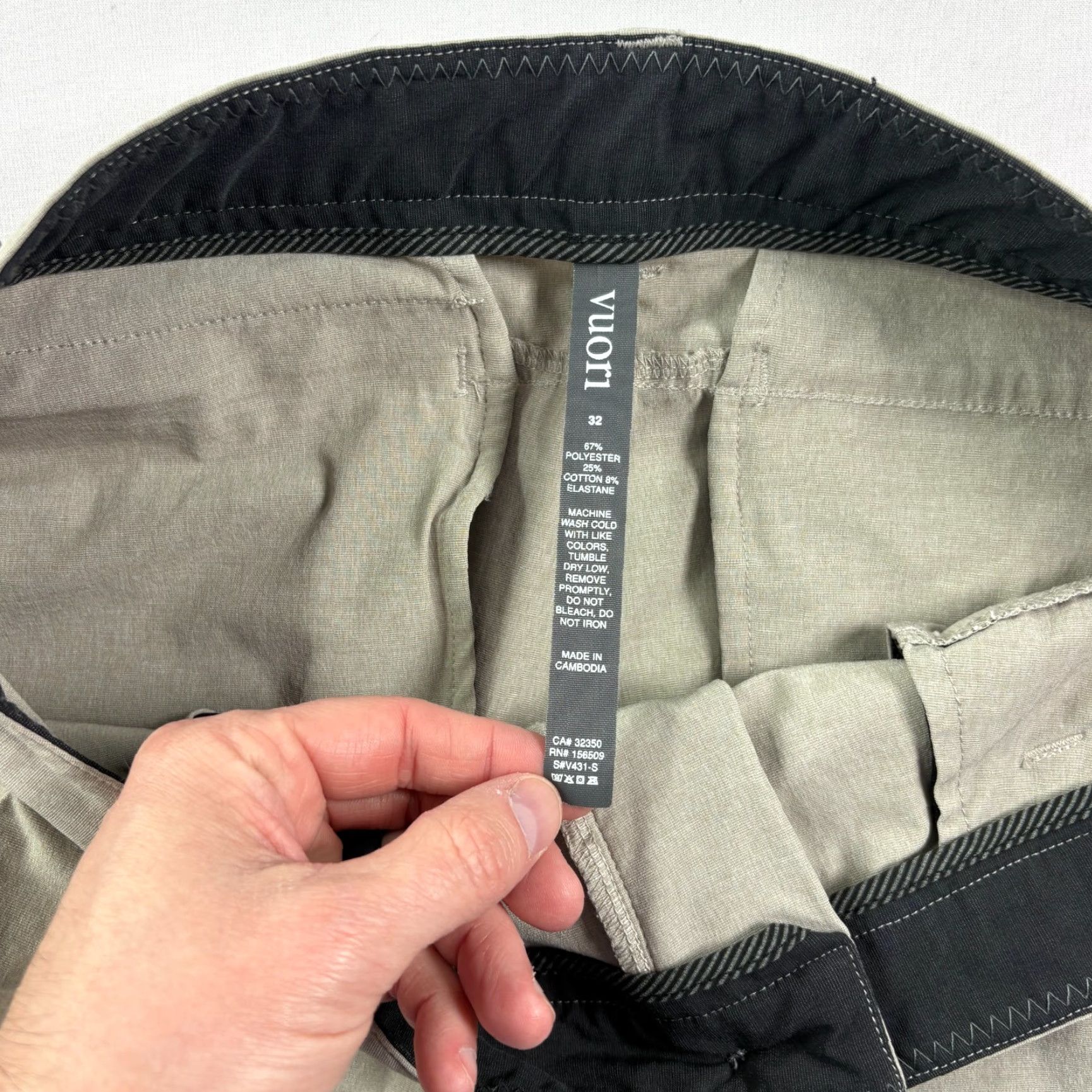 Vuori Vuori Mens Size 32 Beige Chino Golf Tech Stretch Performance Casual Pants Size US 32 / EU 48 - 3 Thumbnail