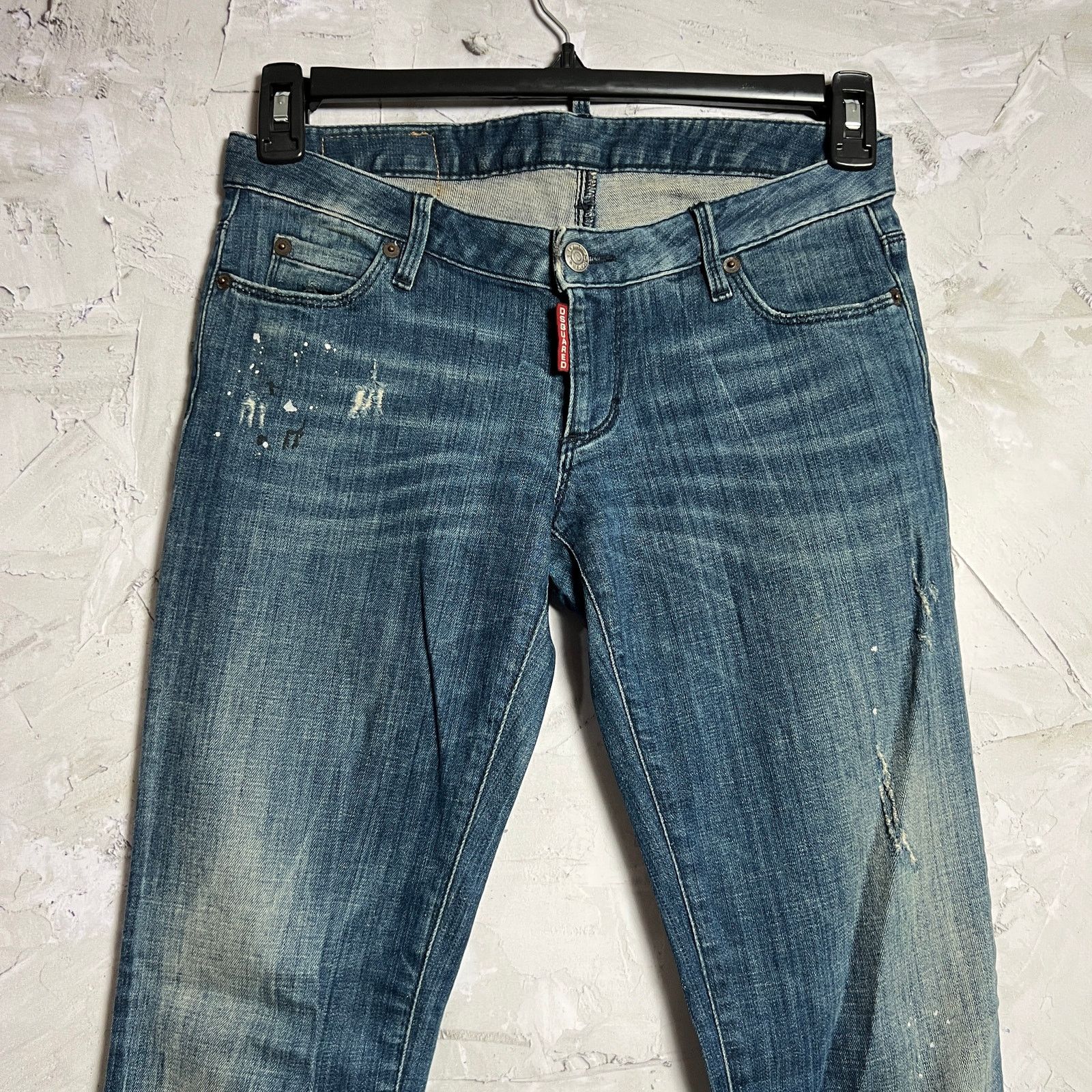 Dsquared2 Dsquared2 Paint Splatter Skinny Jeans Distressed Italy 40 Size US 29 - 13 Thumbnail