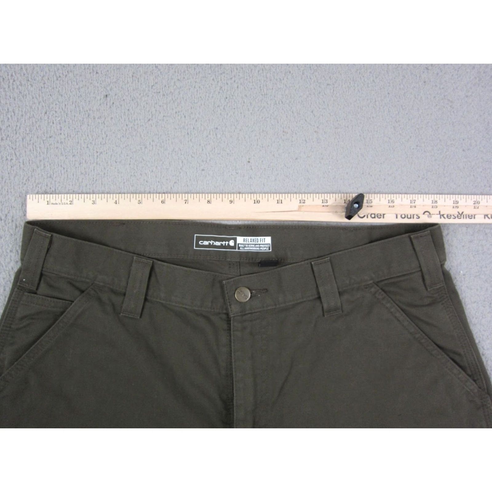 Carhartt Carhartt Pants Men Regular 36x32 Green Relaxed Fit Duck Canvas Workwear Pants Size US 36 / EU 52 - 5 Thumbnail