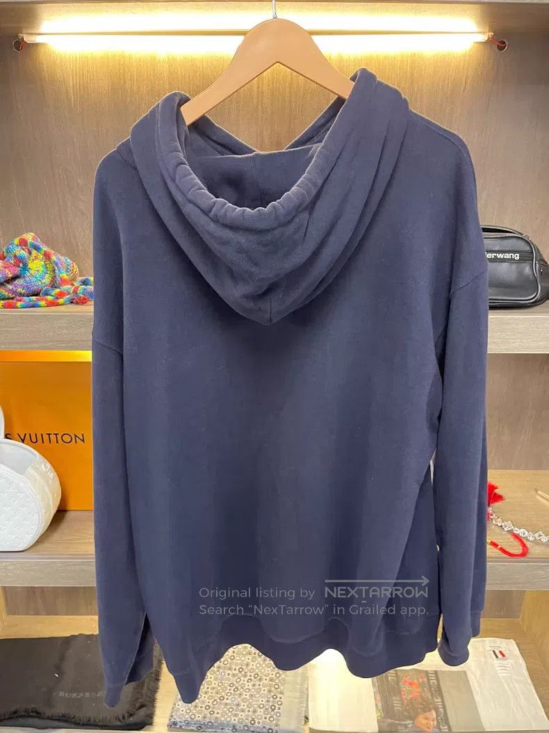 Balenciaga Balenciaga Fleece hoodie, size M, dark blue, with yellow l Size US M / EU 48-50 / 2 - 2 Thumbnail