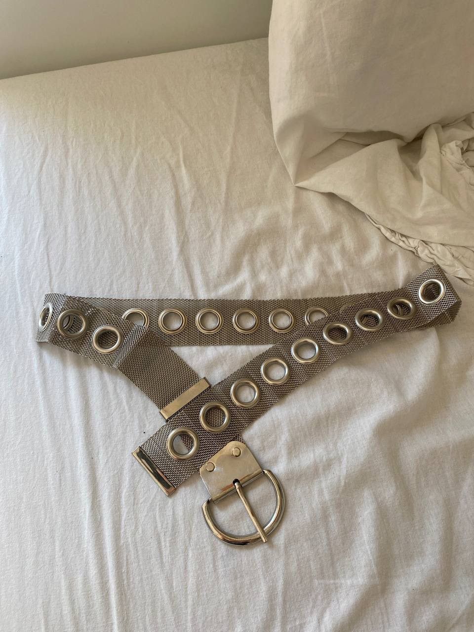 Vintage Vintage silver metal belt Size ONE SIZE - 3 Thumbnail