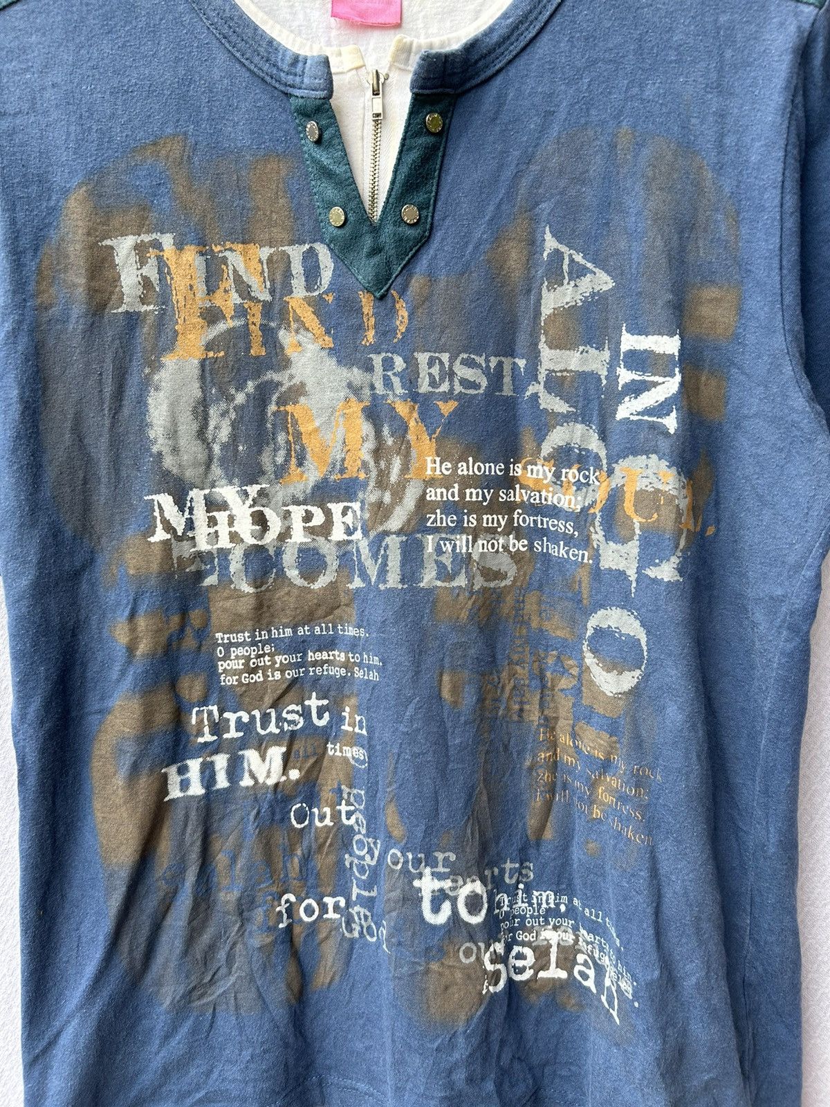 Hysteric Glamour 💸BINDINGOFFER💸Halfzip style japanese poem double layers tees Size US M / EU 48-50 / 2 - 3 Thumbnail