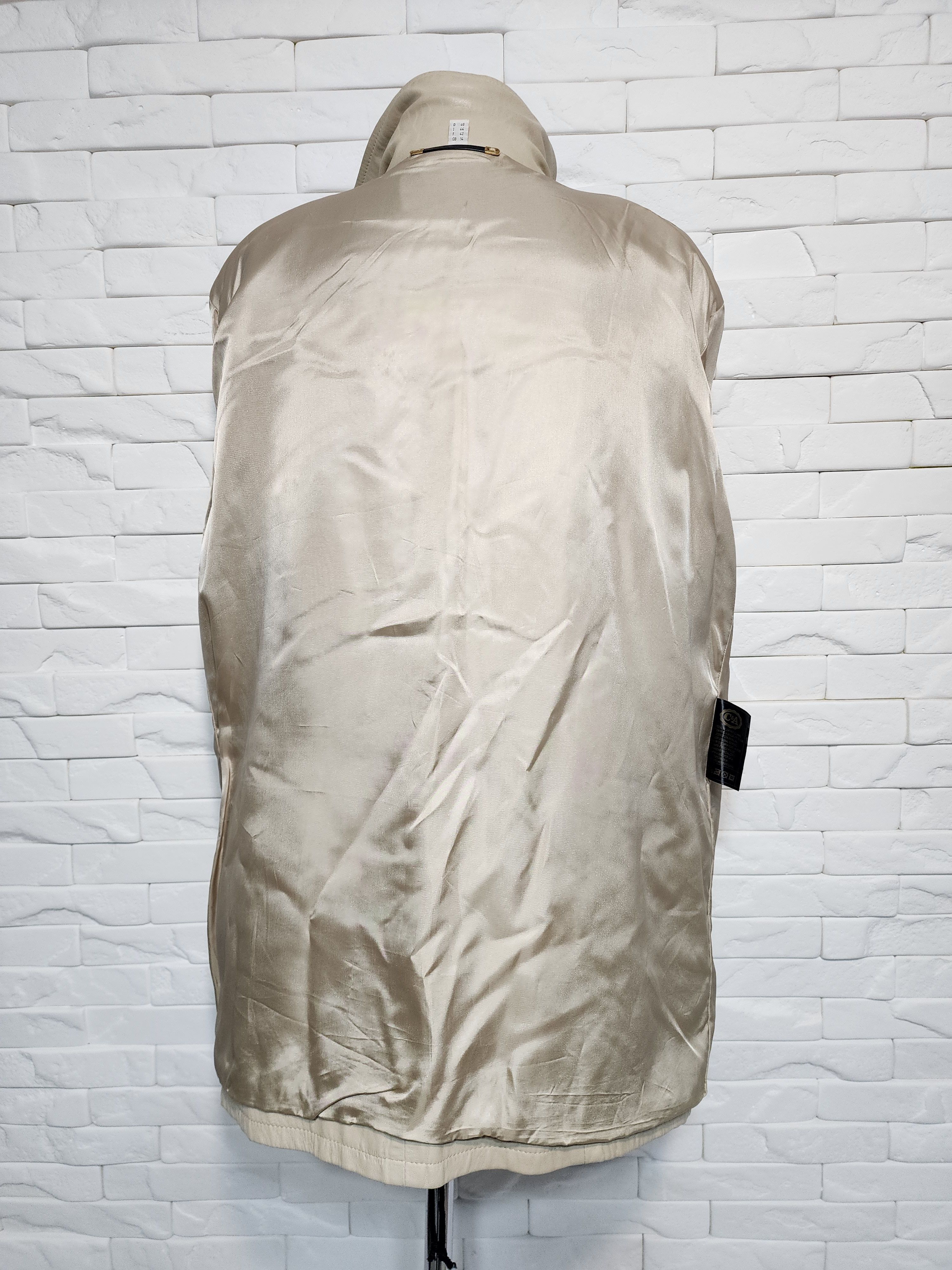 Genuine Leather Beige Leather Jacket: Women's Genuine Leather Blazer Size XL / US 12-14 / IT 48-50 - 7 Thumbnail
