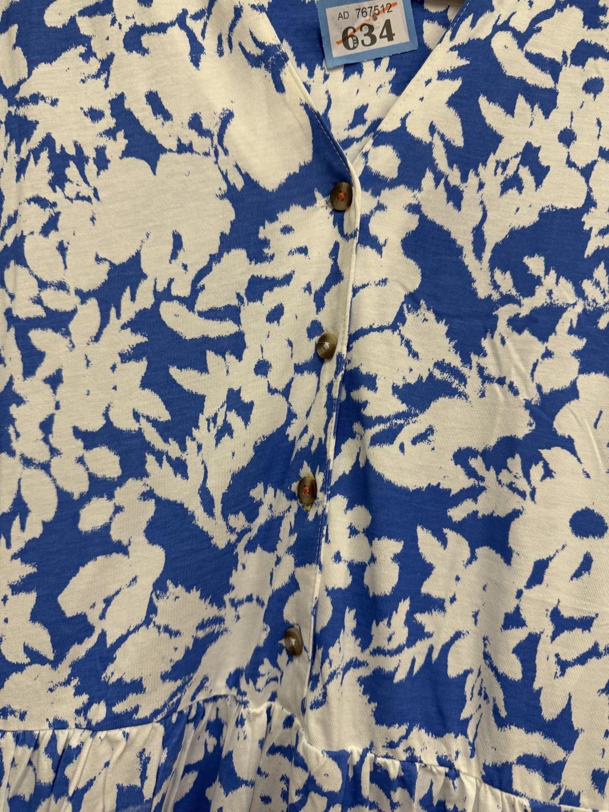 Other White Stuff Blue and White Floral Button-Front Dress UK 16 / Size XL / US 12-14 / IT 48-50 - 3 Thumbnail