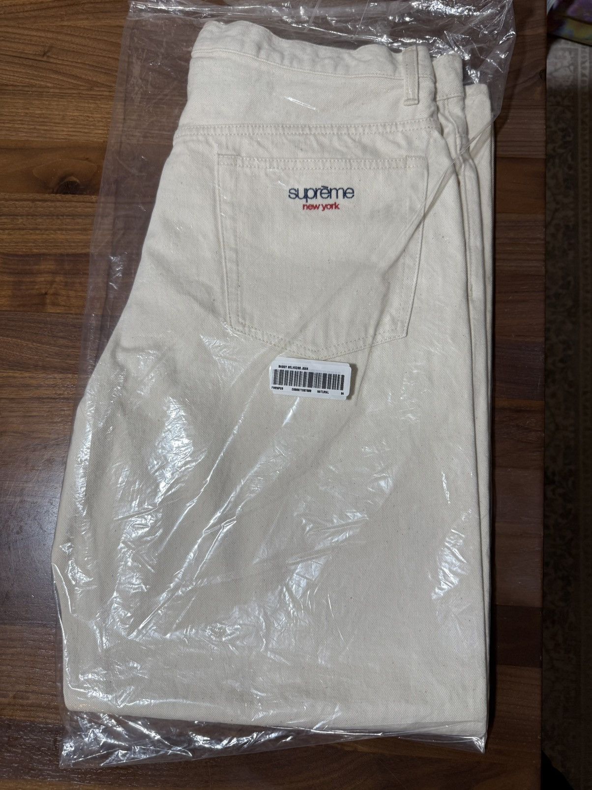 Supreme Supreme BAGGY SELVEDGE JEAN Size 34 Natural Denim SS25 Size US 34 / EU 50 - 4 Thumbnail