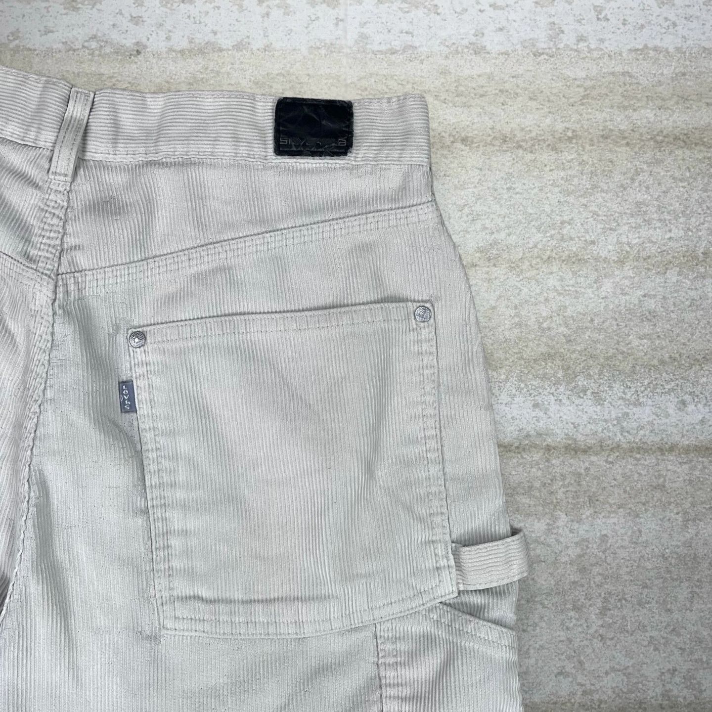 Levi's Vintage 90s Levis Corduroy Shorts 32x14 Baggy Light Tan Size US 32 / EU 48 - 3 Thumbnail